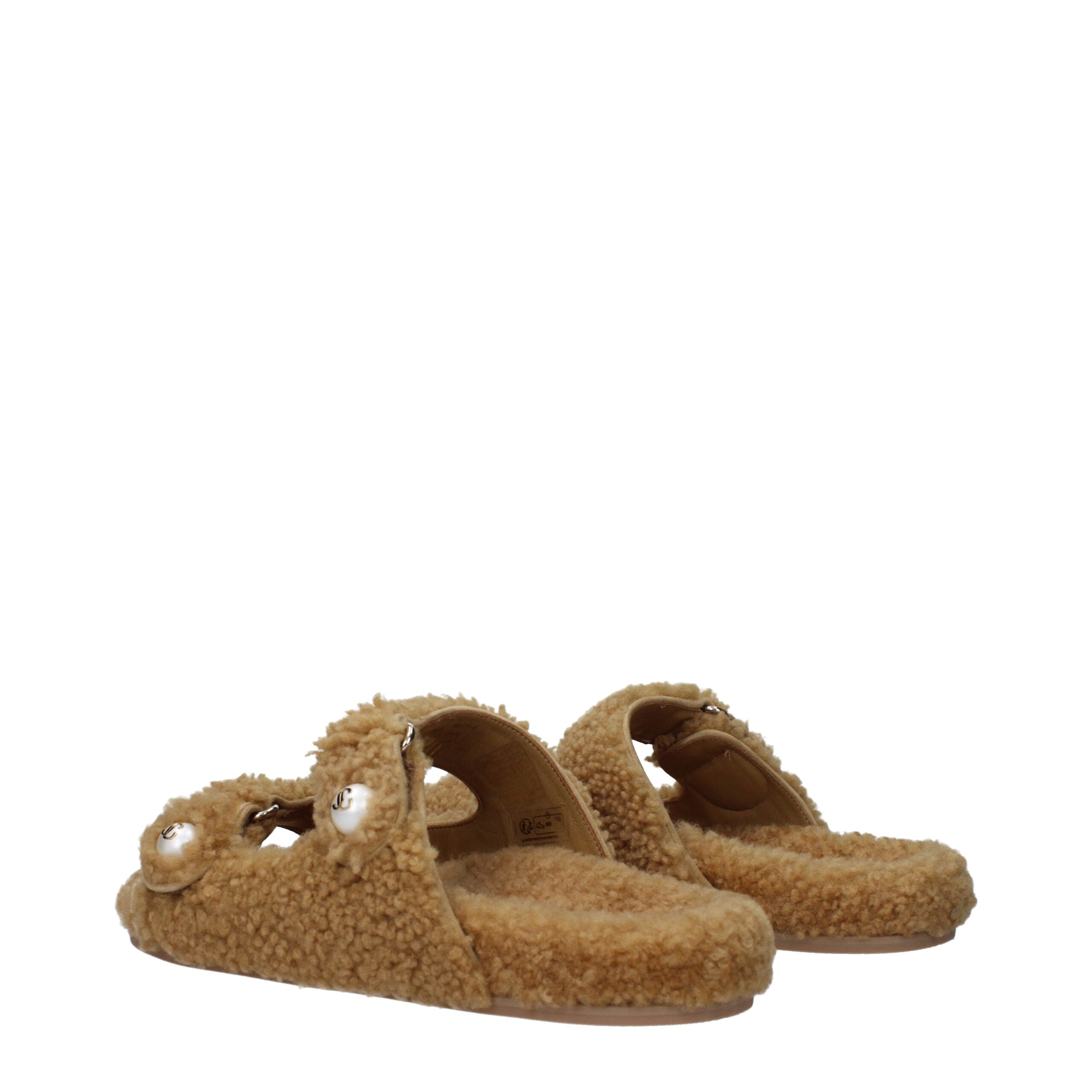 Jimmy Choo Brown Fabric Slipper