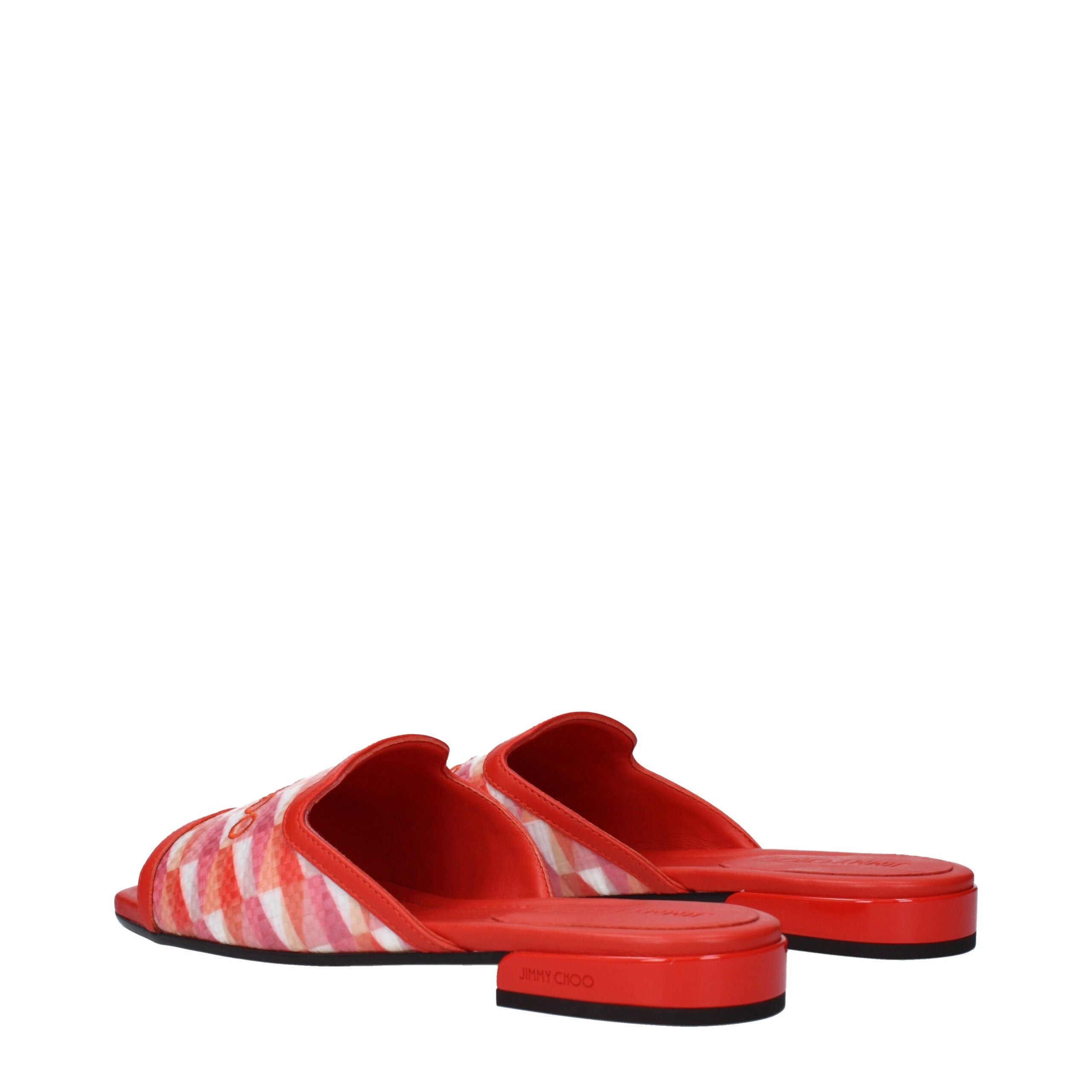 Jimmy Choo Orange Fabric Slipper