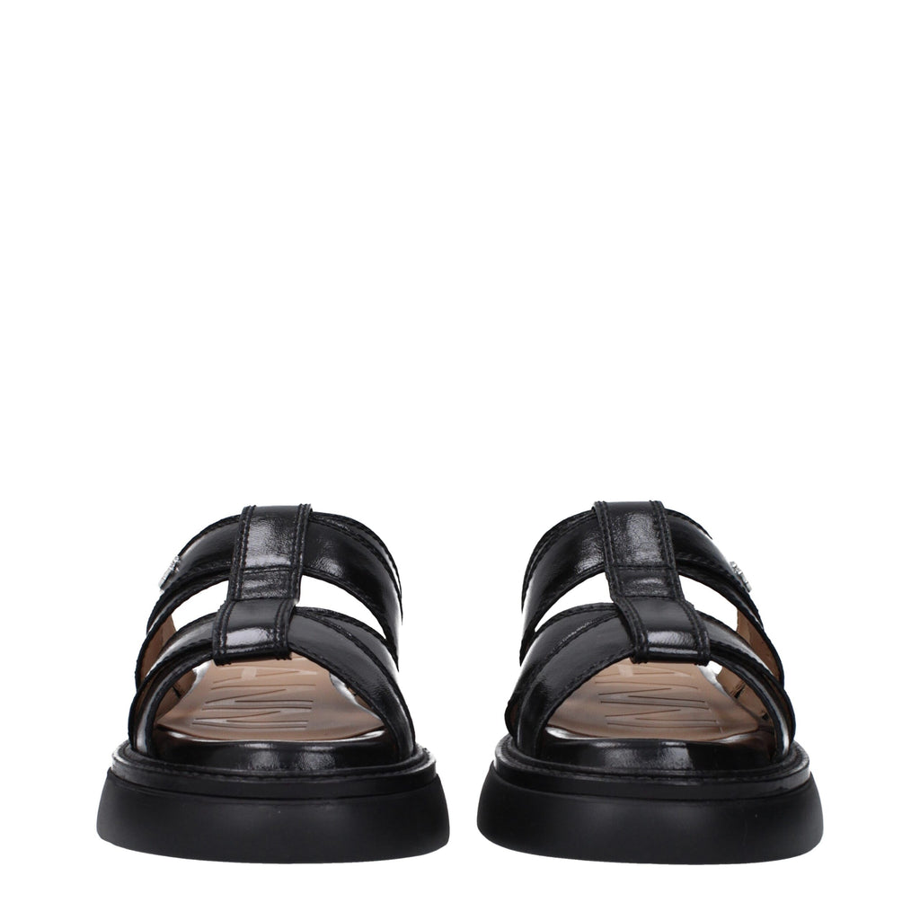 Ganni Black Fabric Slipper
