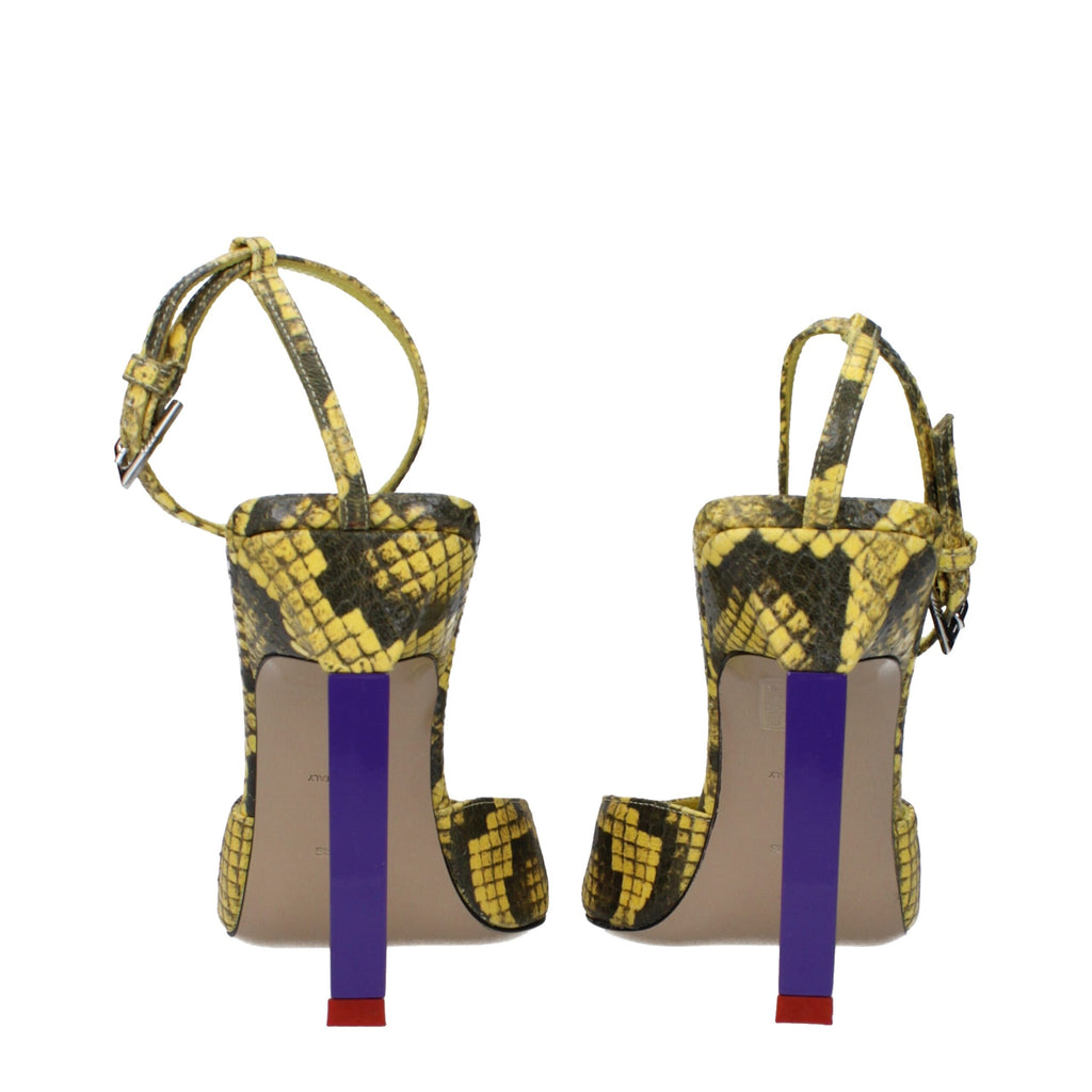 The Attico Yellow Leather Sandal