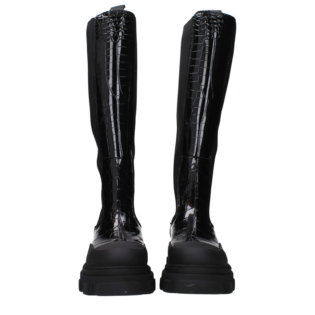 Ganni Black Leather Boot