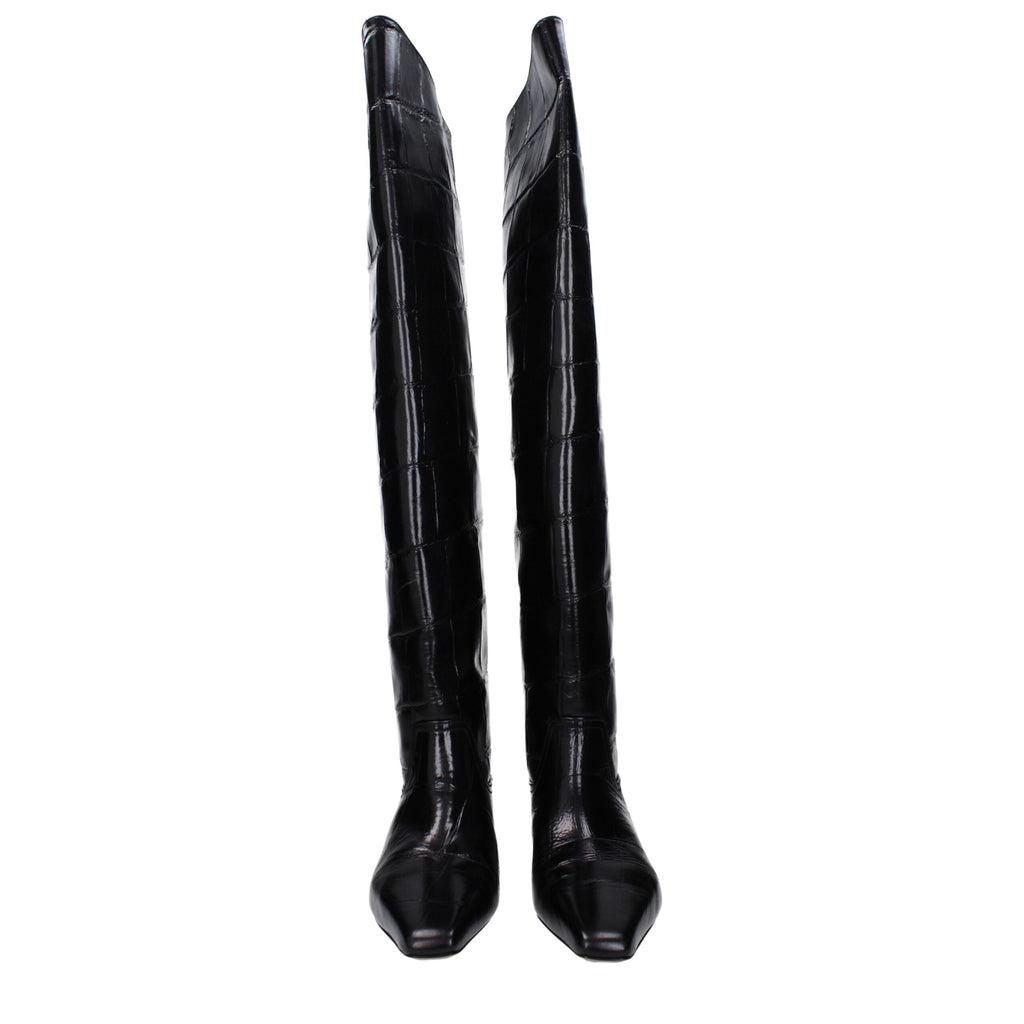 Paris Texas Black Leather Boot