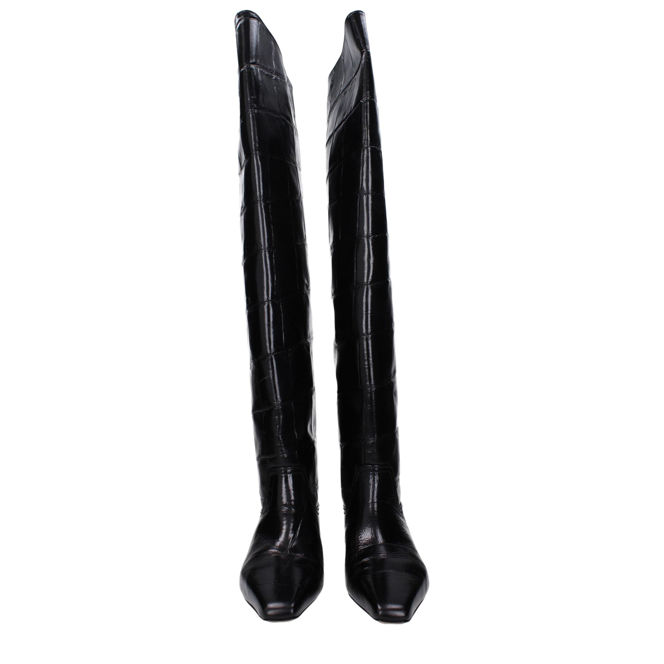 Paris Texas Black Leather Boot