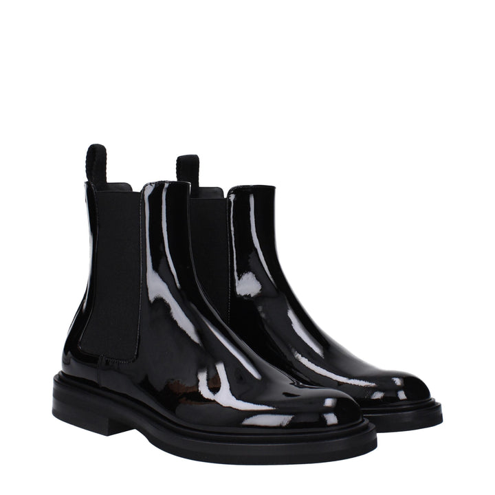 Dolce & Gabbana Black Leather Ankle Boots
