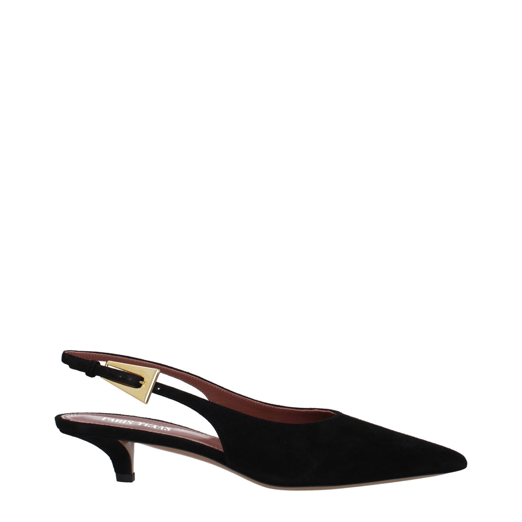 Paris Texas Black Leather Sandal