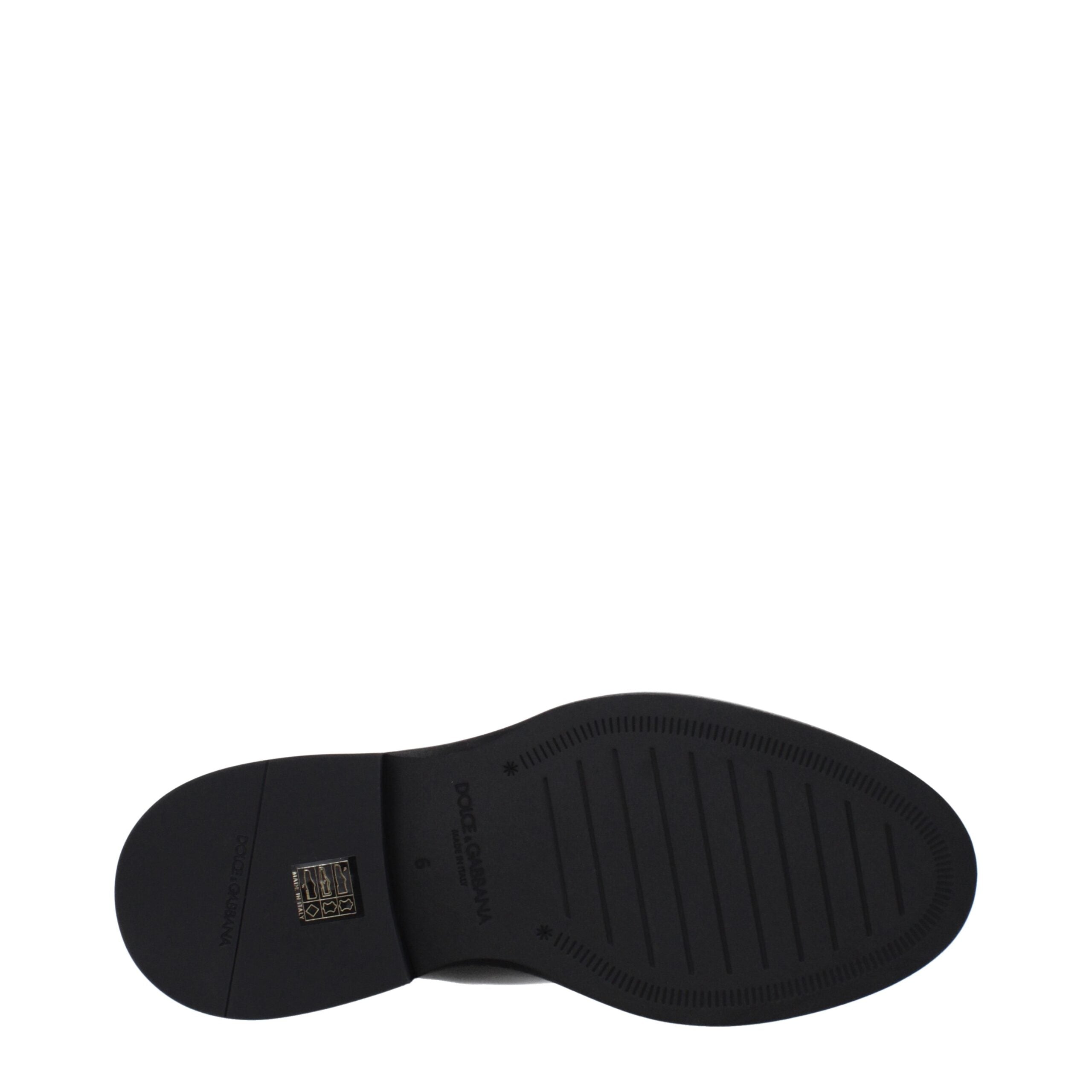 Dolce & Gabbana Black Leather Ankle Boots