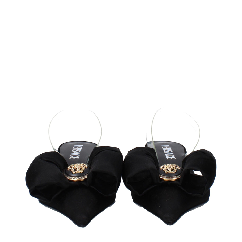 Versace Black Satin Sandal