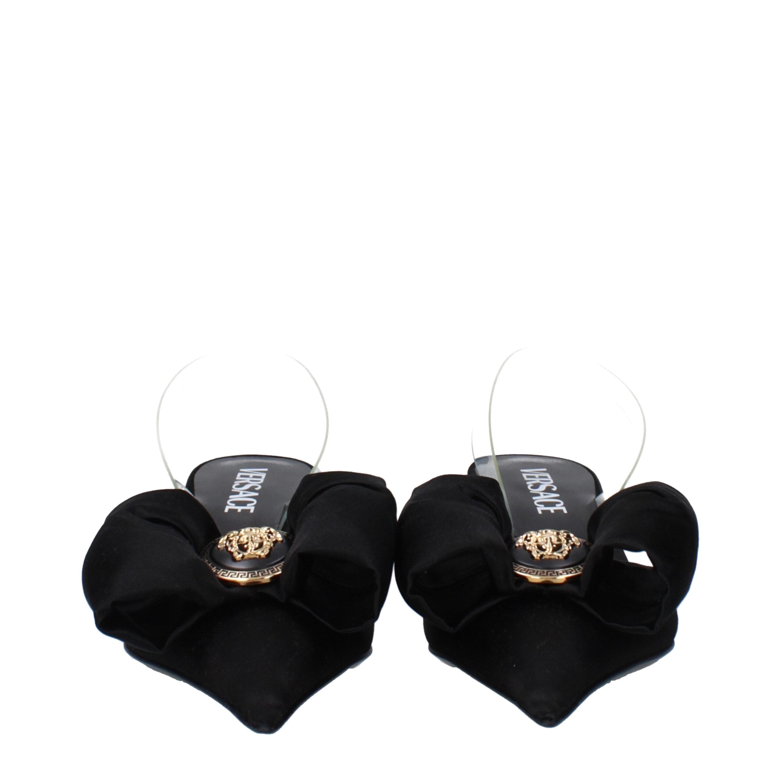 Versace Black Satin Sandal