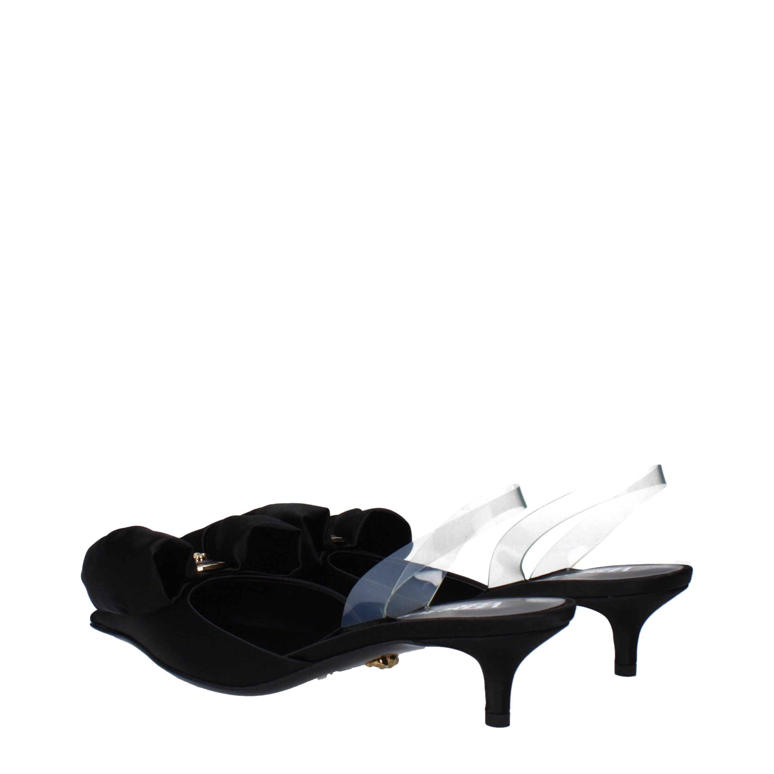 Versace Black Satin Sandal