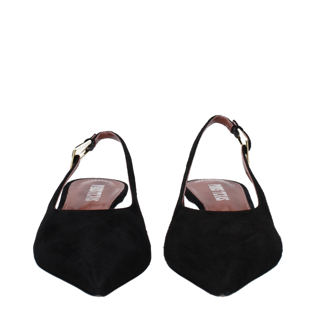Paris Texas Black Leather Sandal