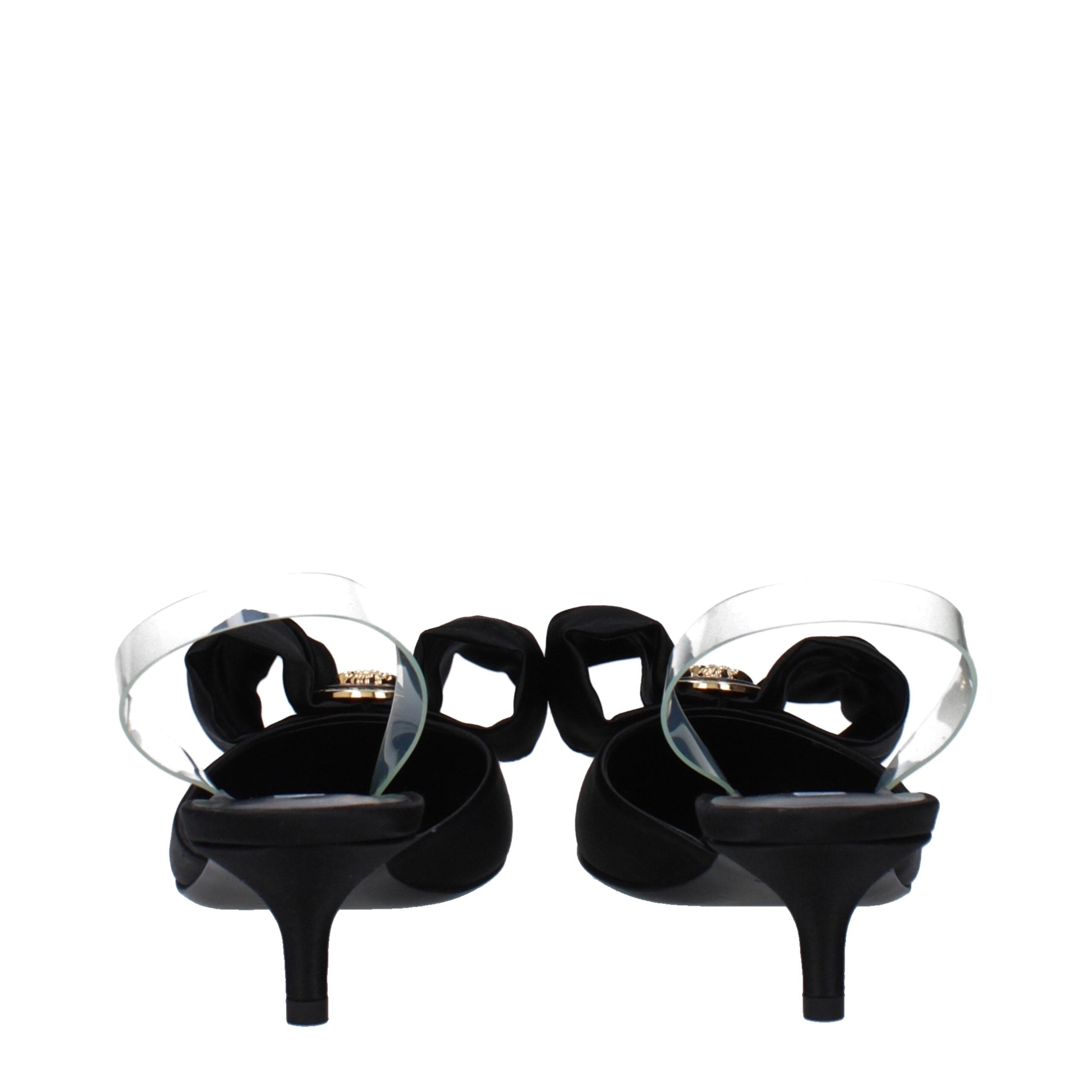Versace Black Satin Sandal