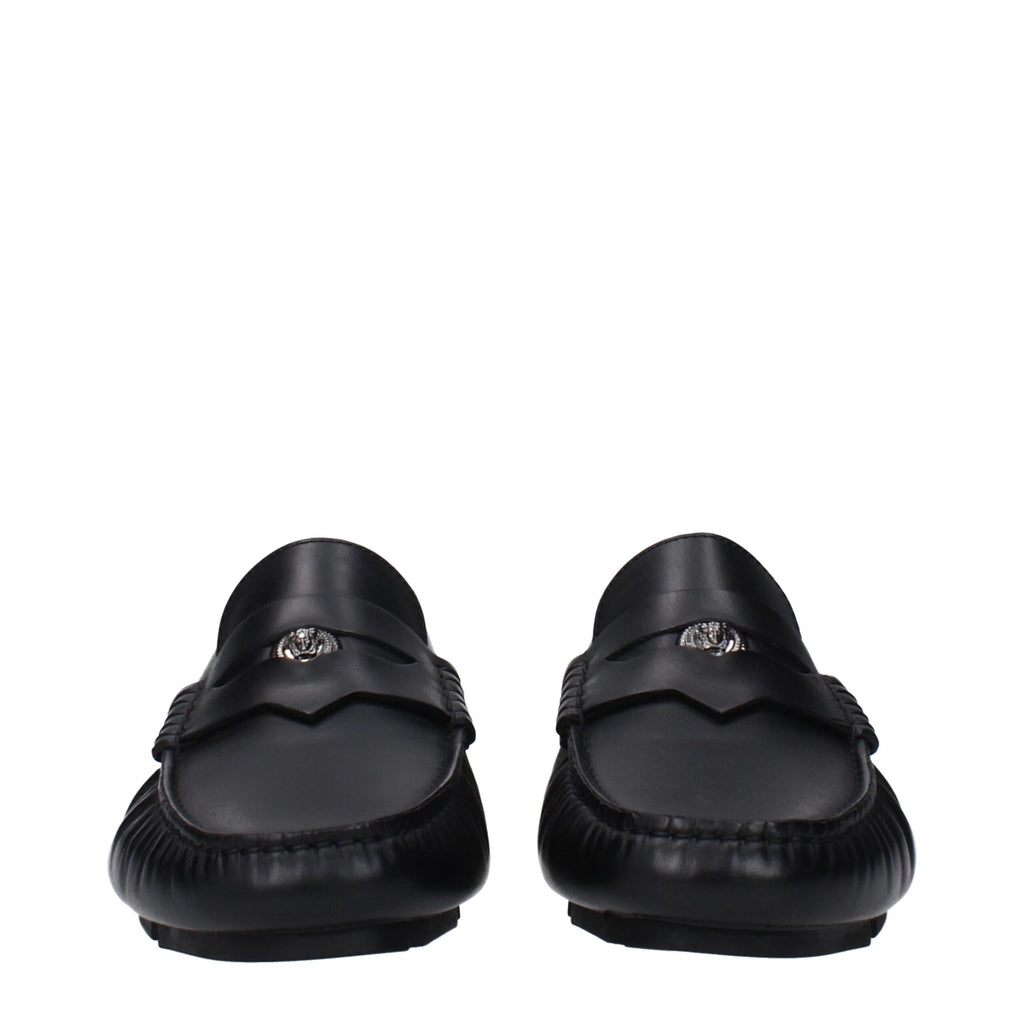 Versace Black Leather Loafer