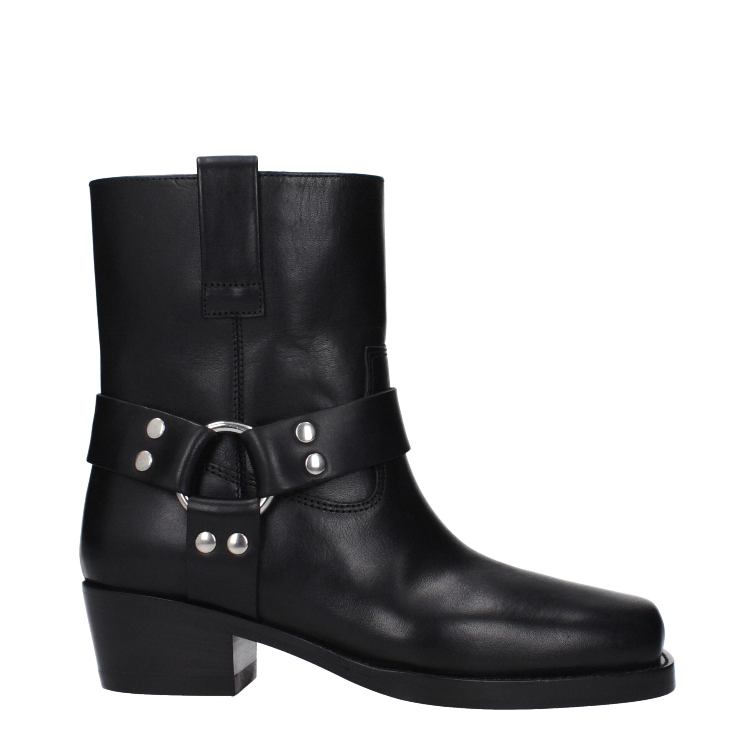 Paris Texas Black Leather Ankle