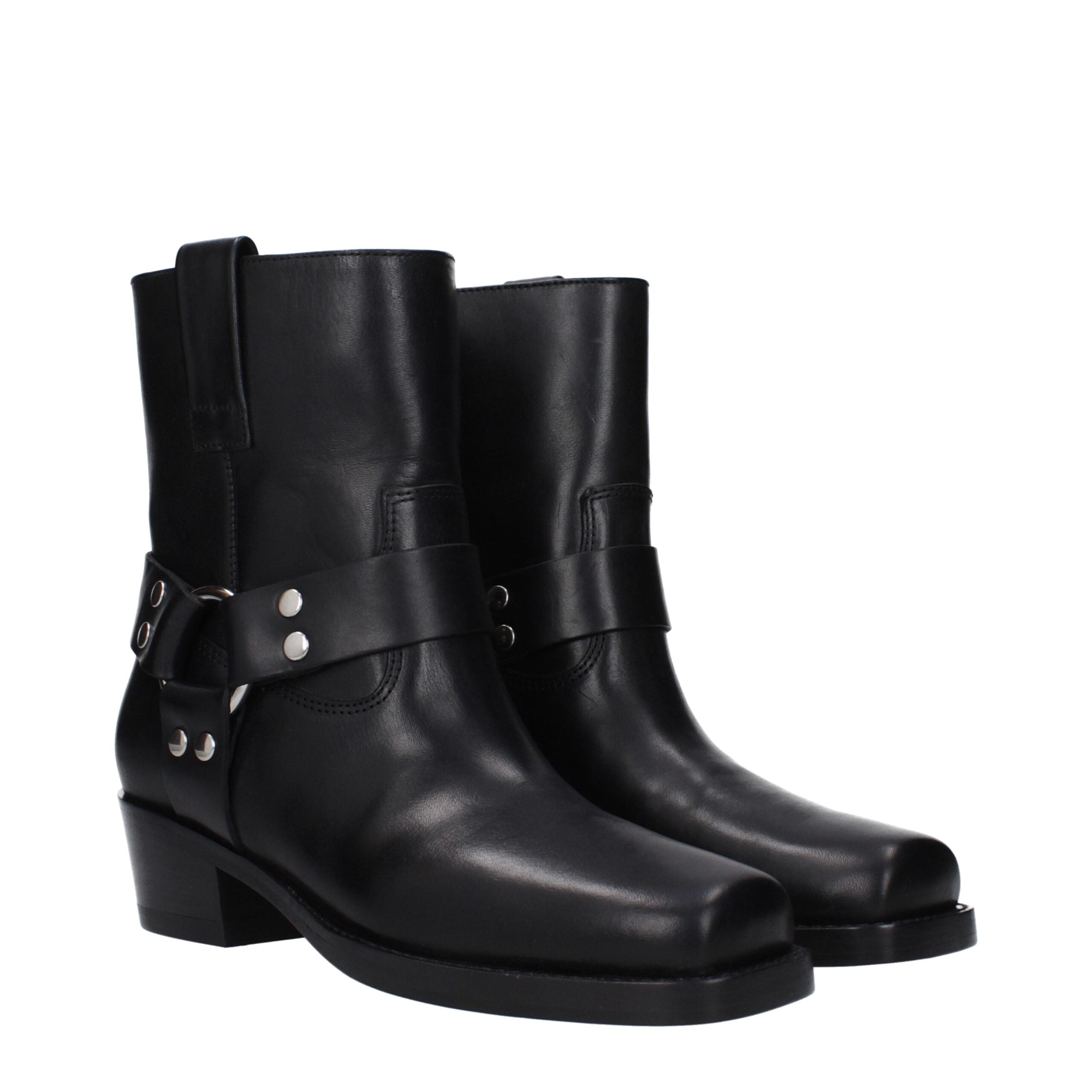 Paris Texas Black Leather Ankle
