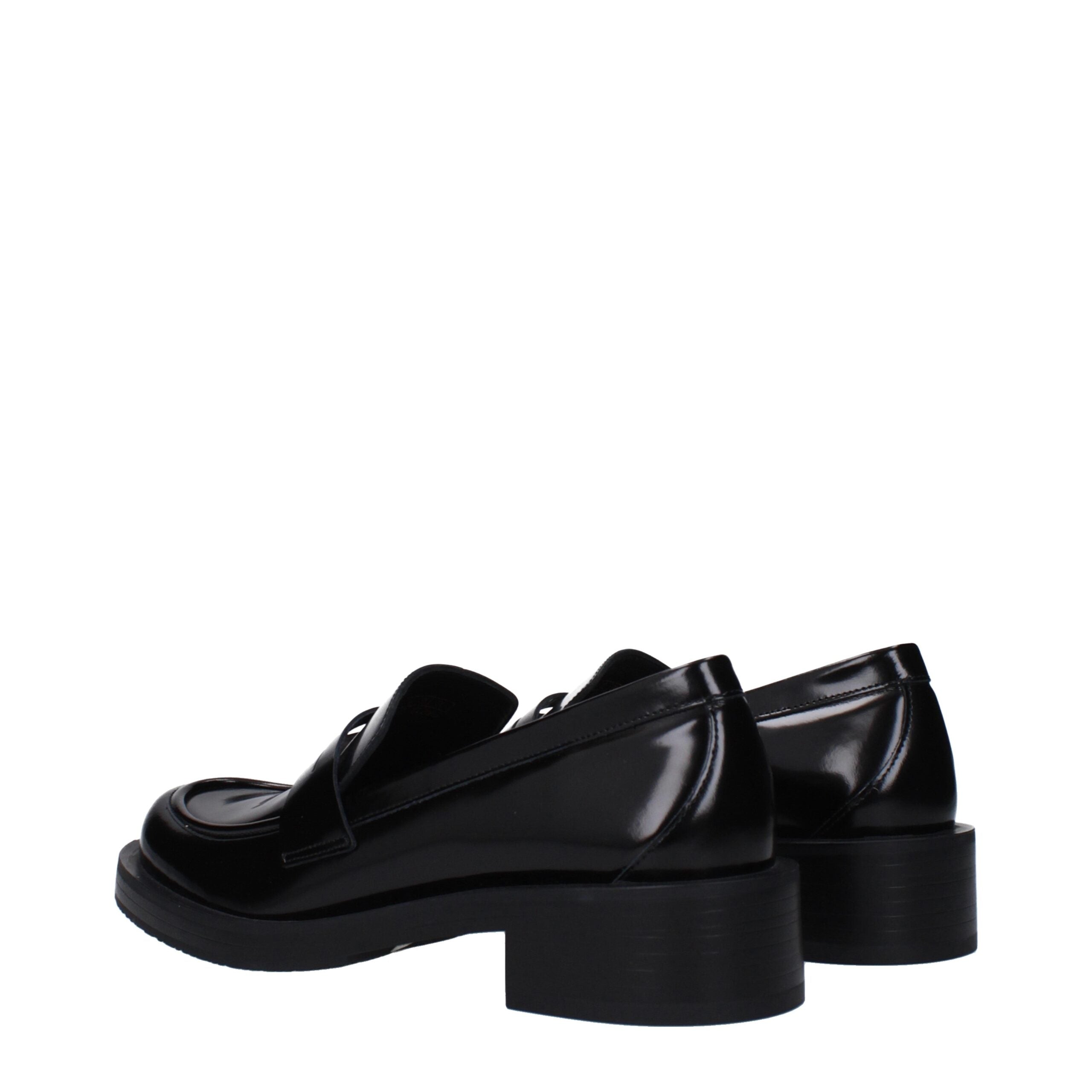 Stuart Weitzman Black Leather Loafer
