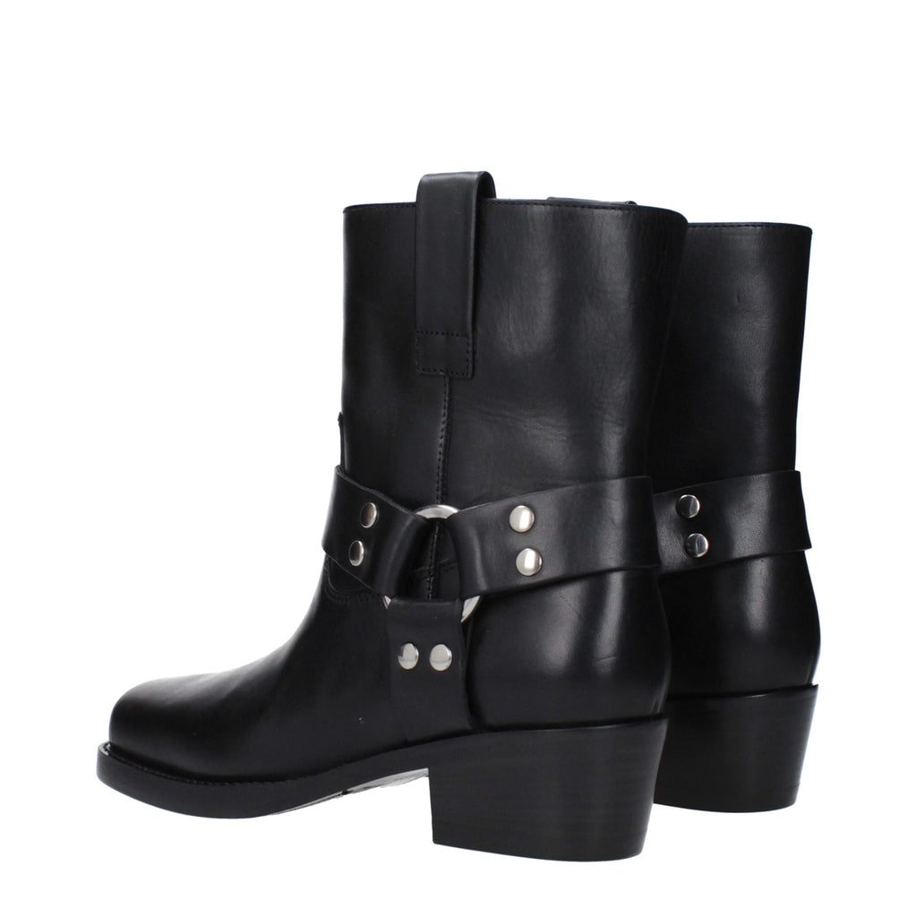Paris Texas Black Leather Ankle