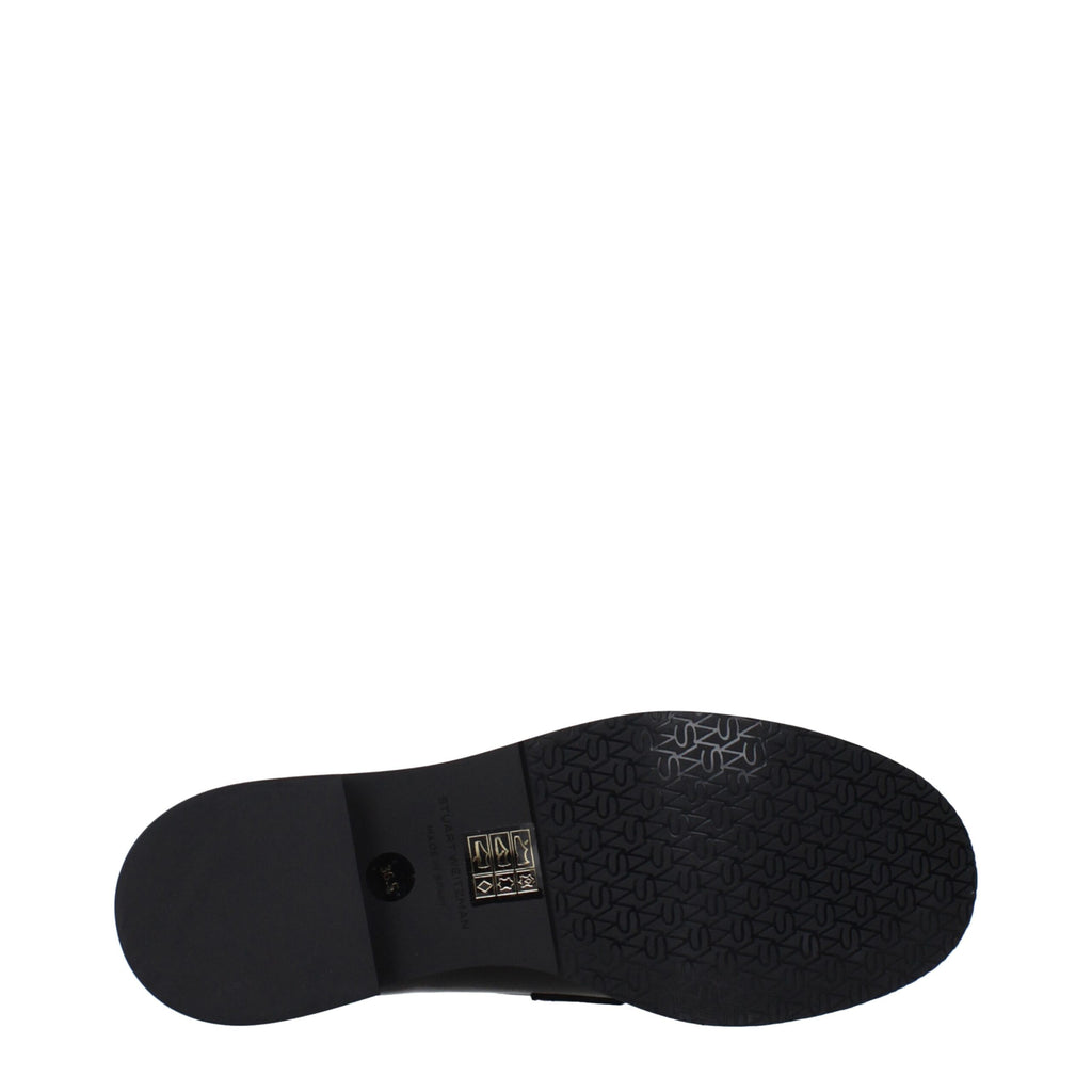 Stuart Weitzman Black Leather Loafer