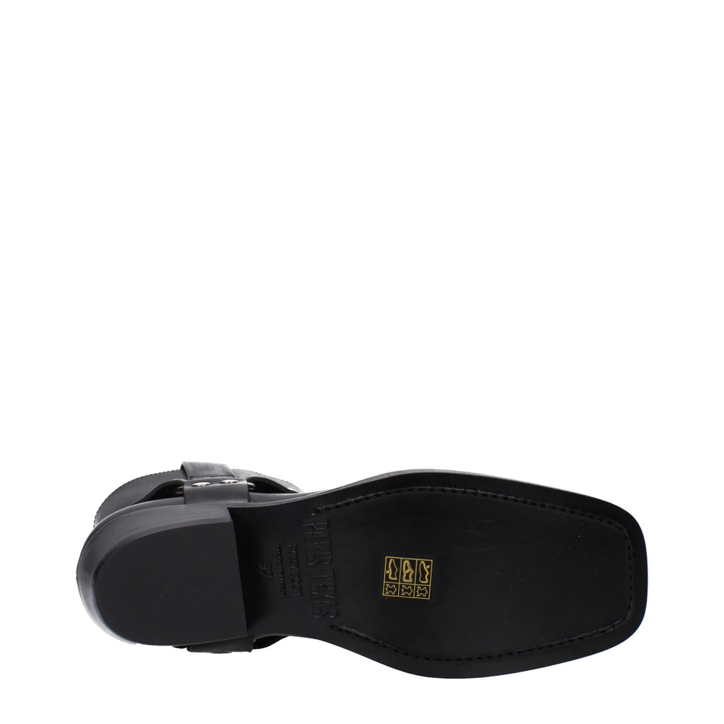 Paris Texas Black Leather Ankle