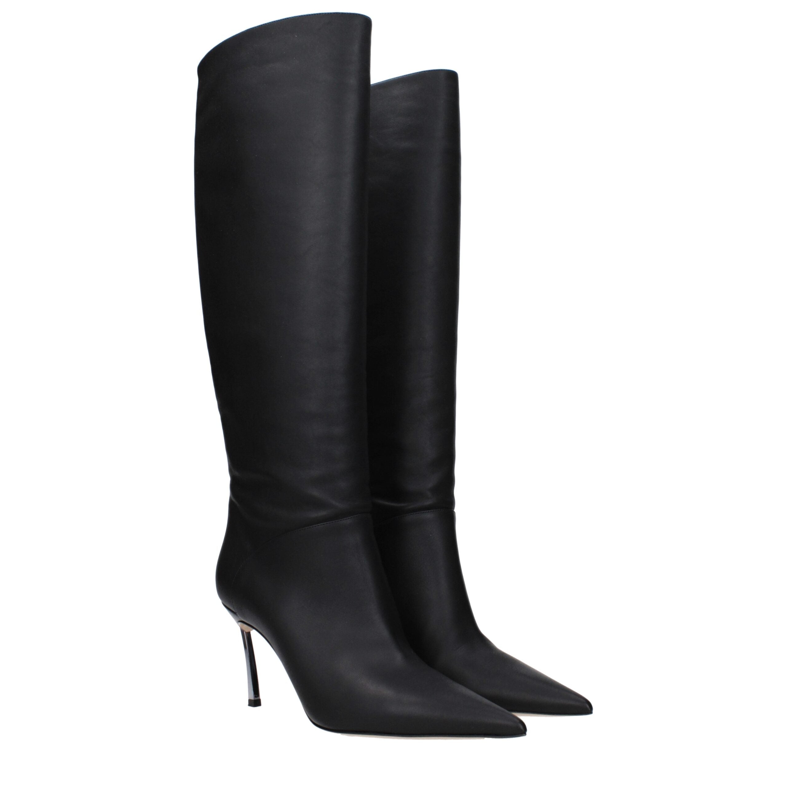 Casadei Black Leather Boot