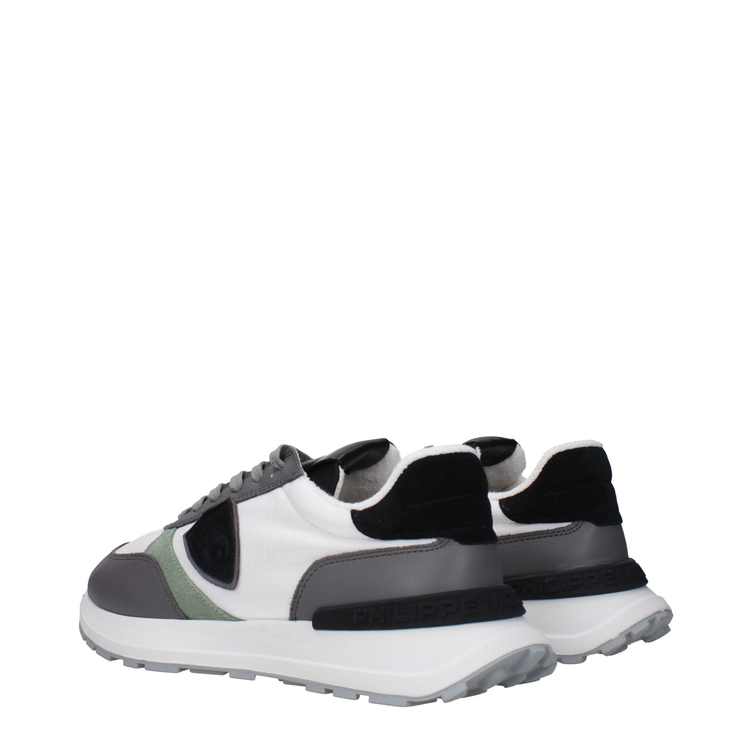 Philippe Model White Fabric Sneakers