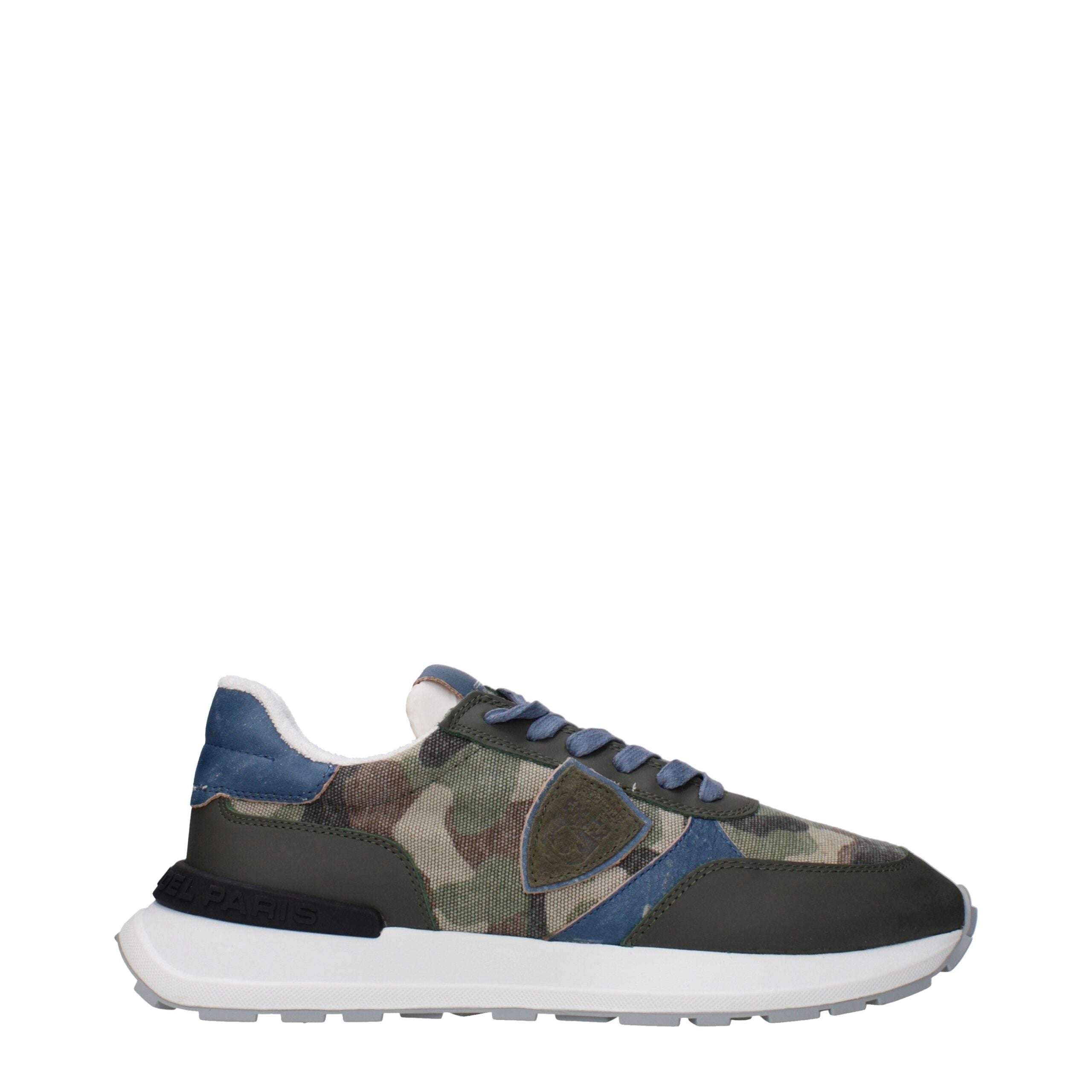 Philippe Model Green Fabric Sneakers