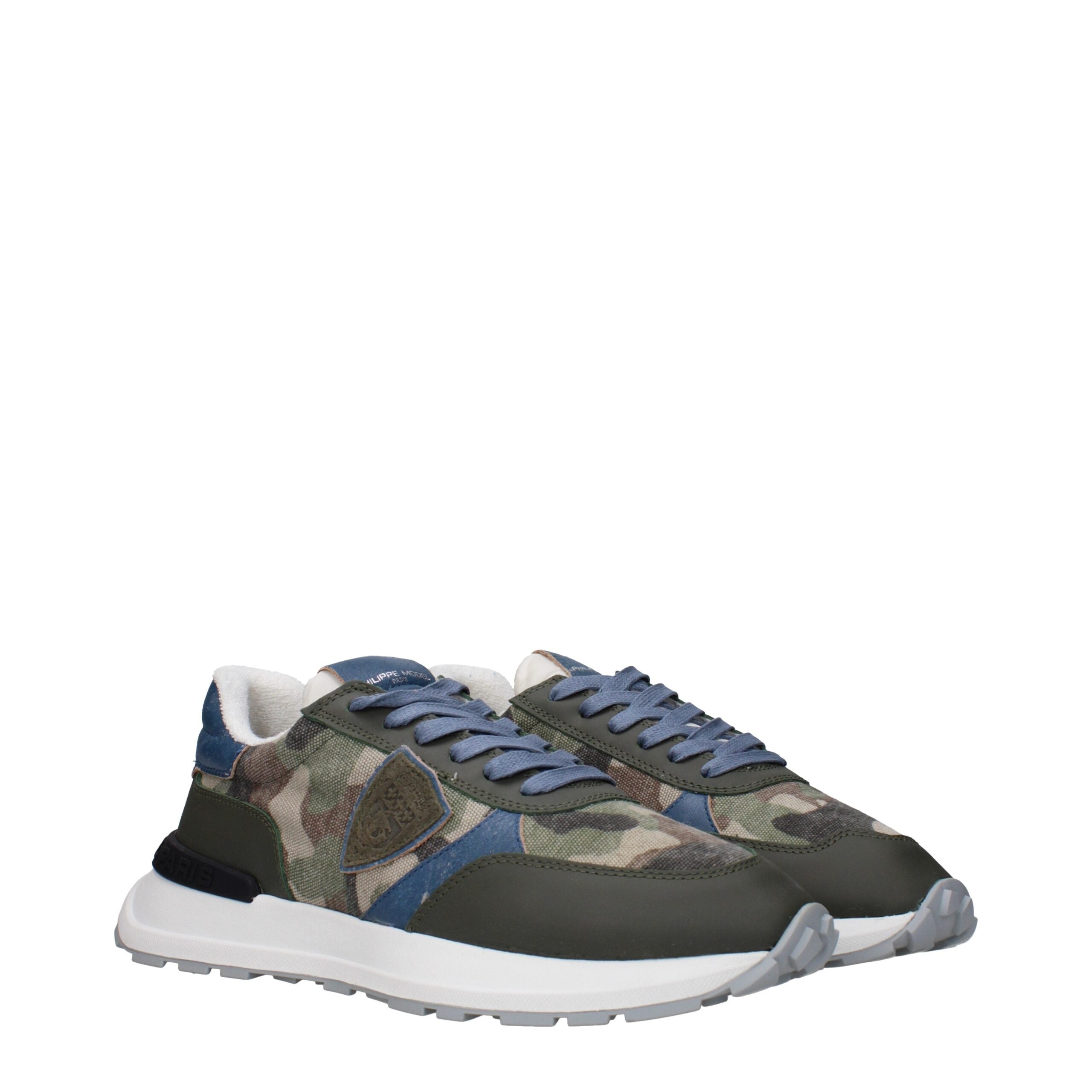 Philippe Model Green Fabric Sneakers