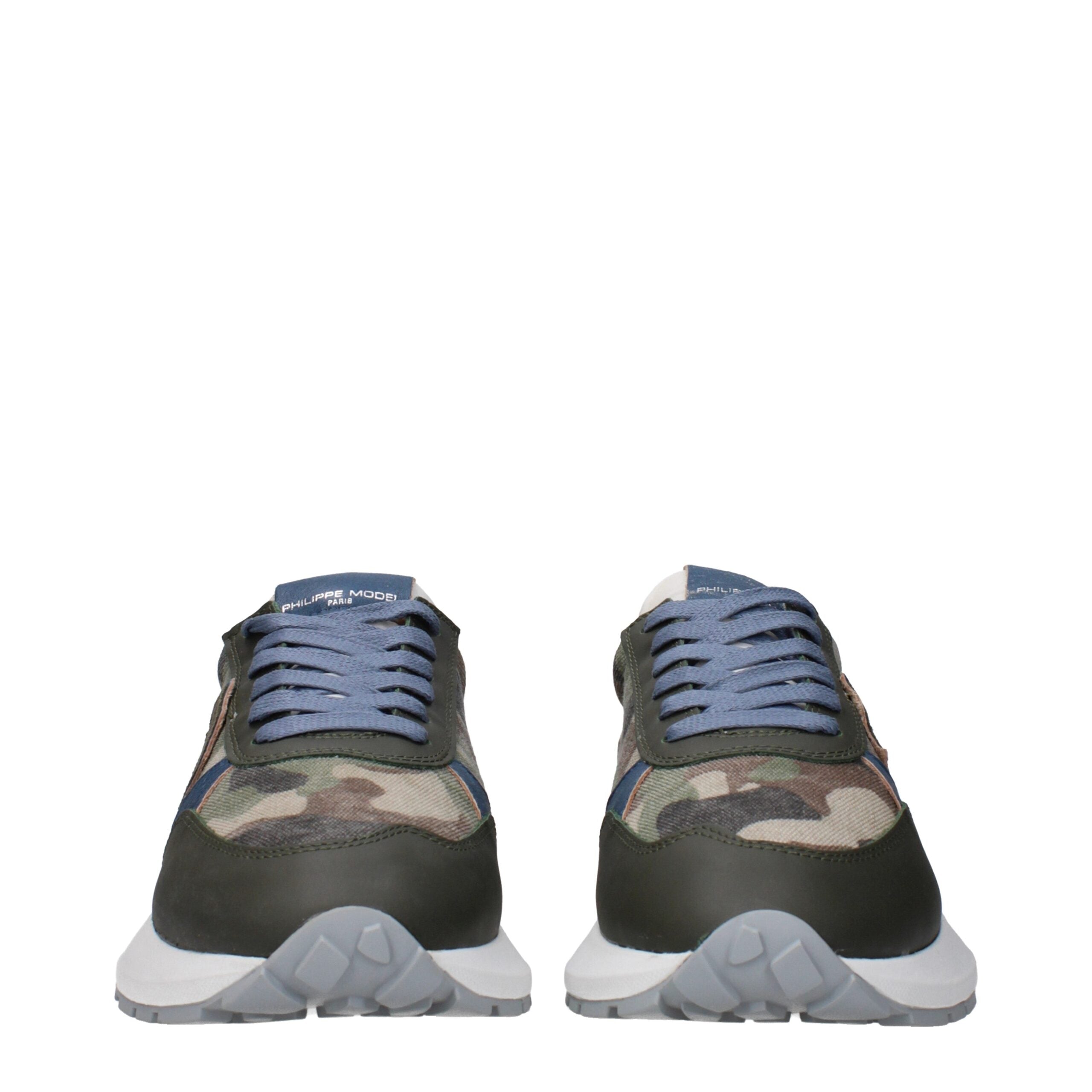 Philippe Model Green Fabric Sneakers