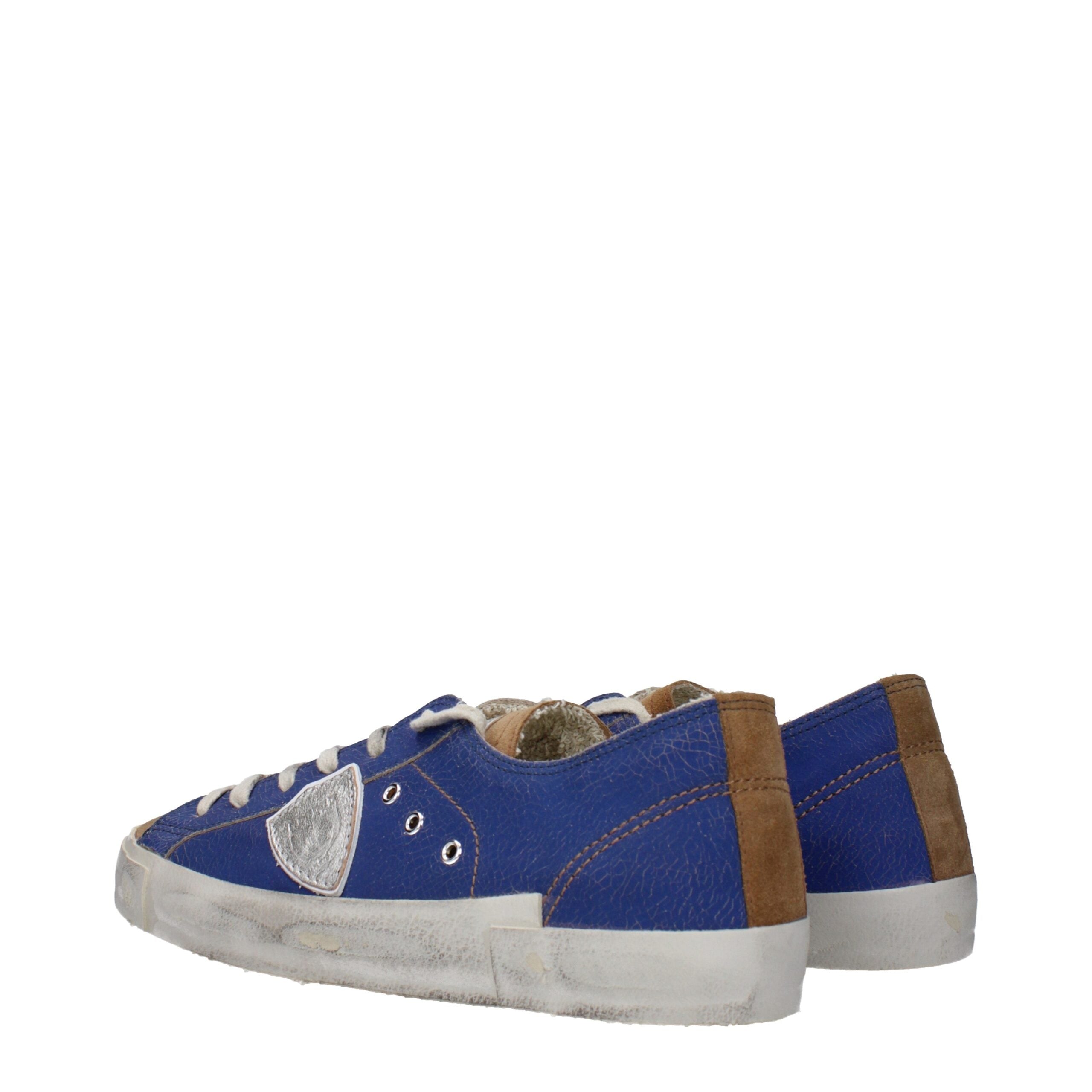 Philippe Model Blue Leather Sneakers