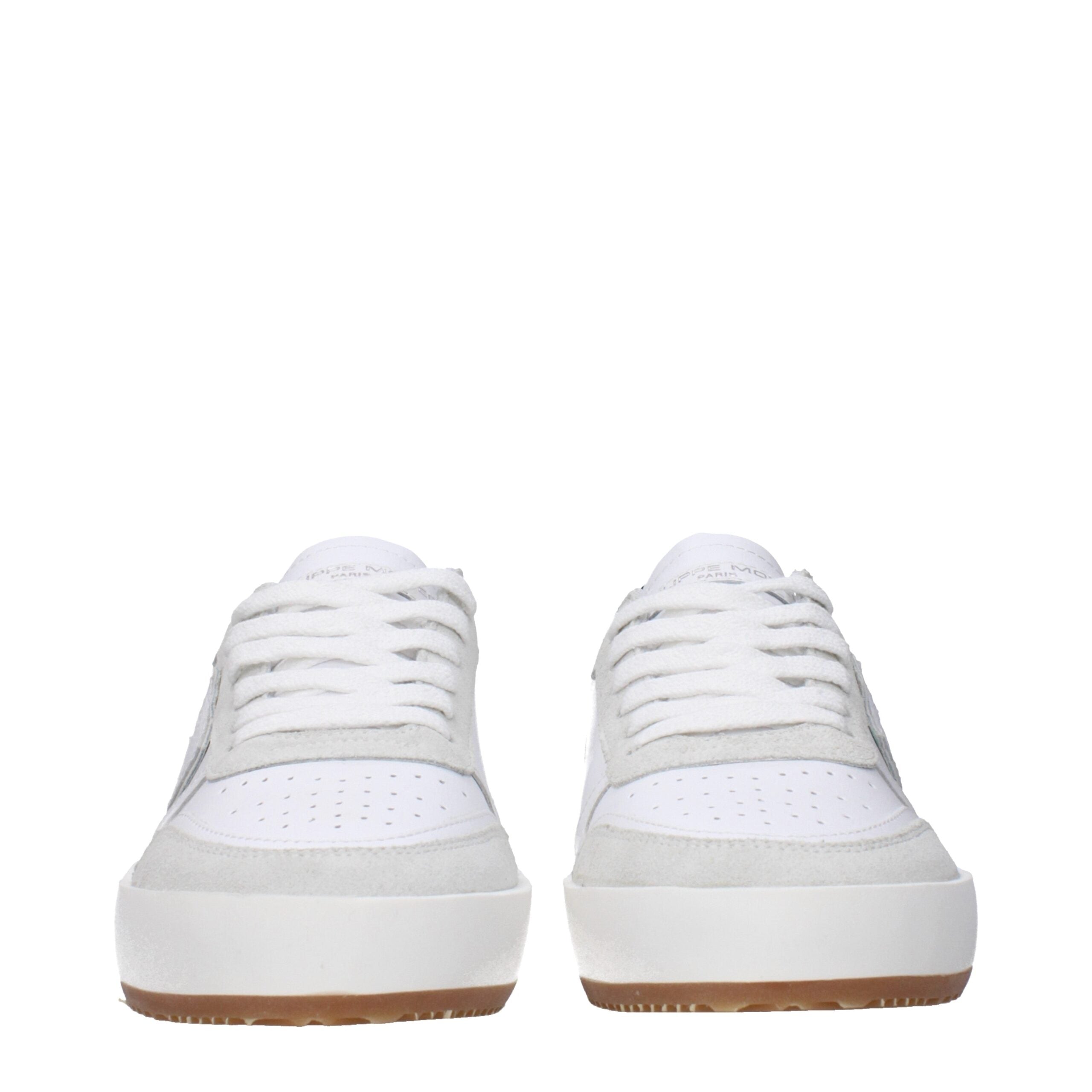 Philippe Model White Leather Sneakers