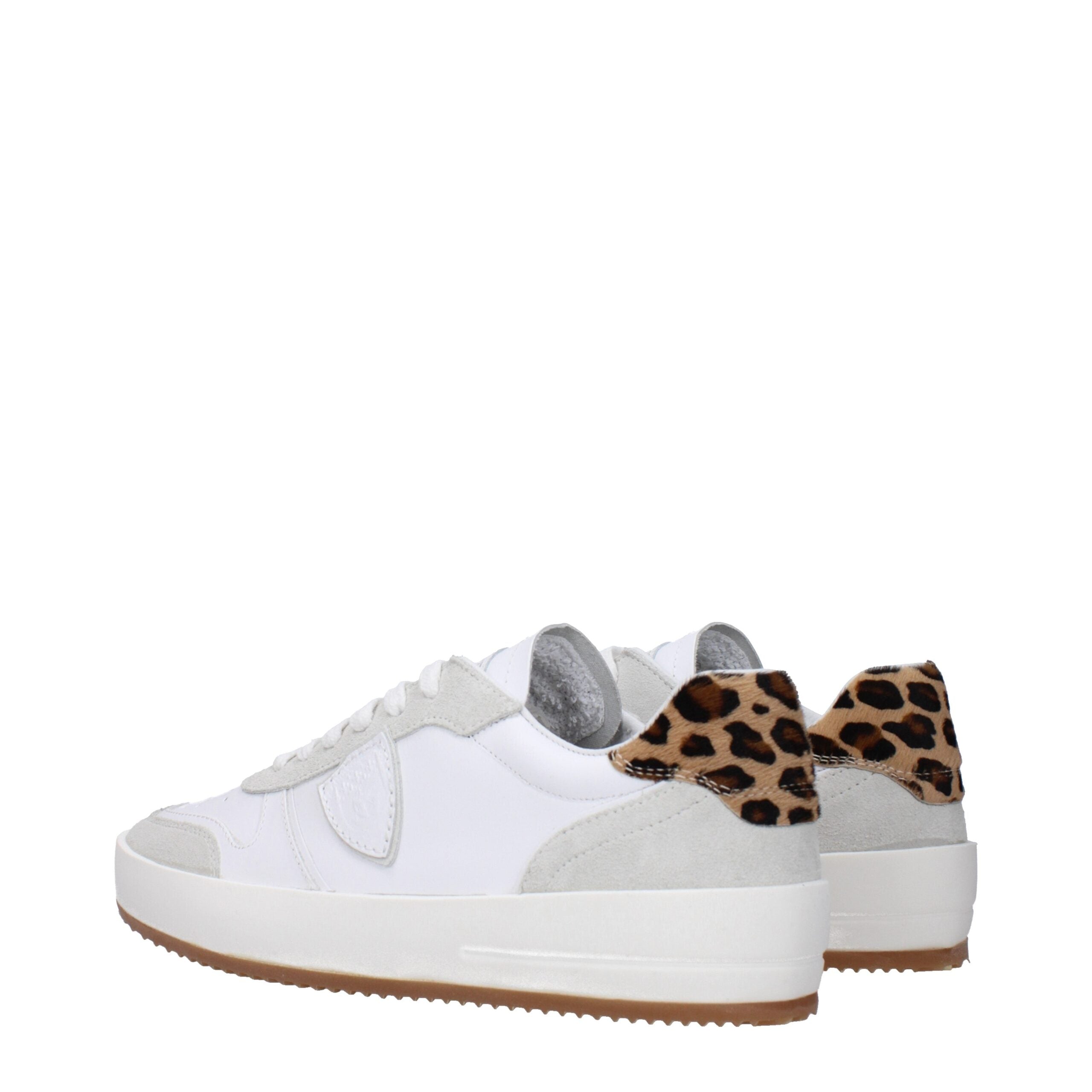Philippe Model White Leather Sneakers