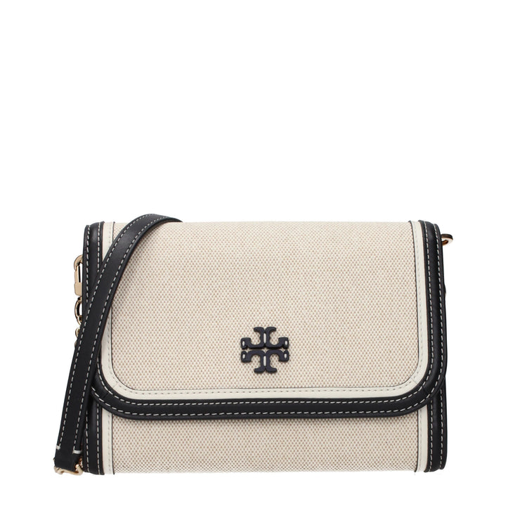 Tory Burch Beige Fabric Clutch Bag