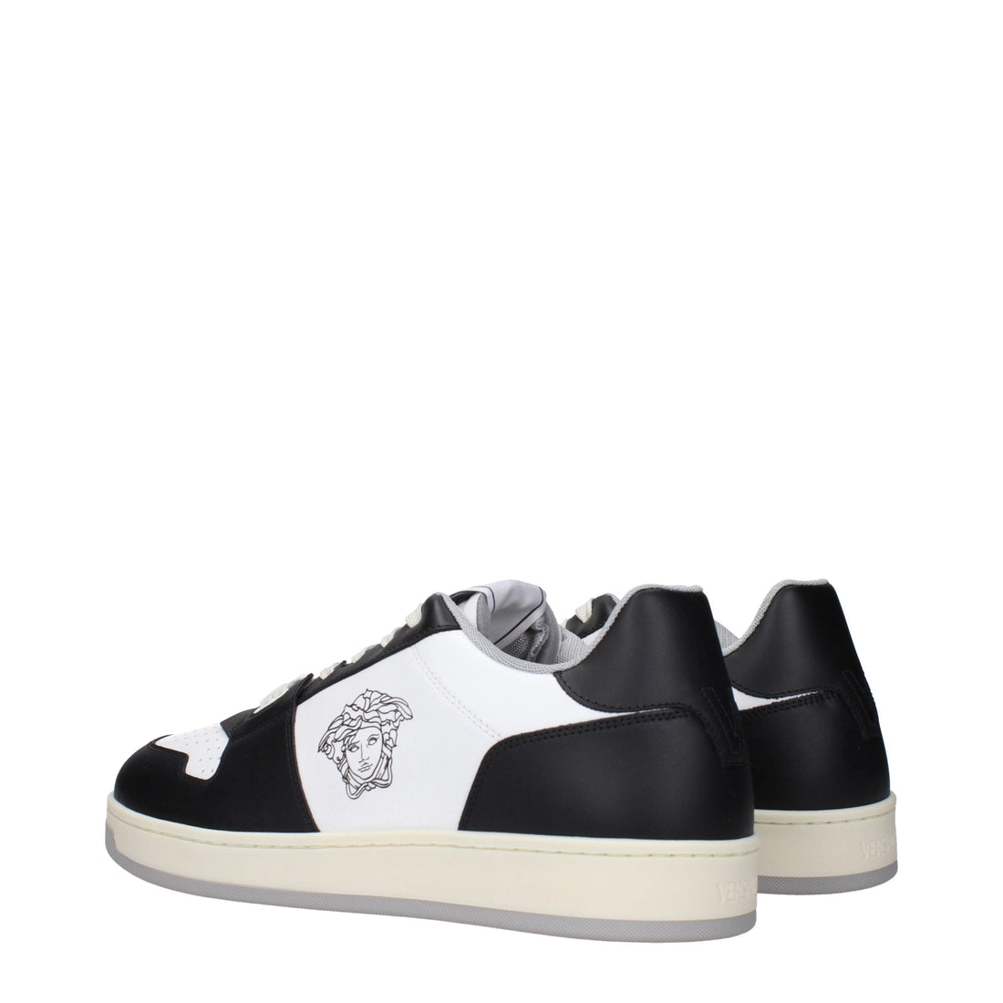 Versace White Leather Low Top Sneakers