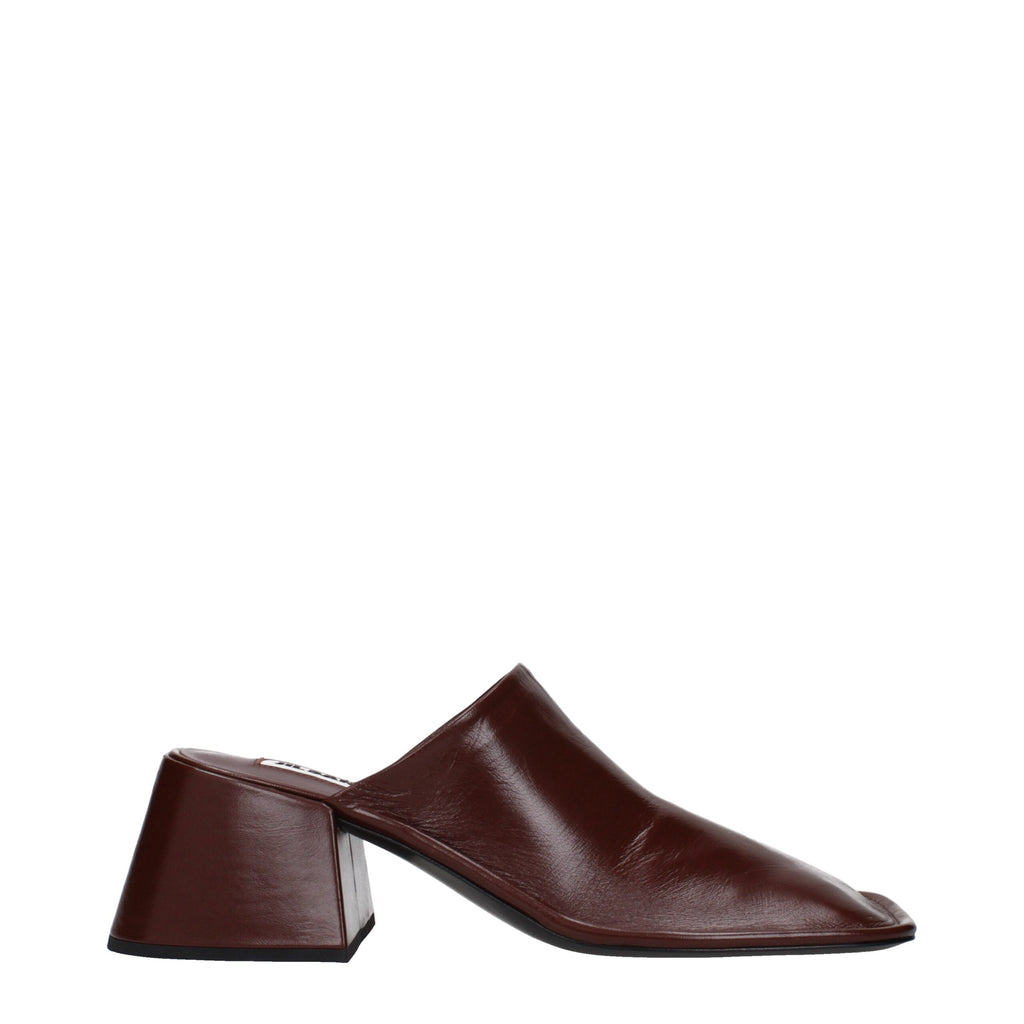 Jil Sander Red Leather Sandal