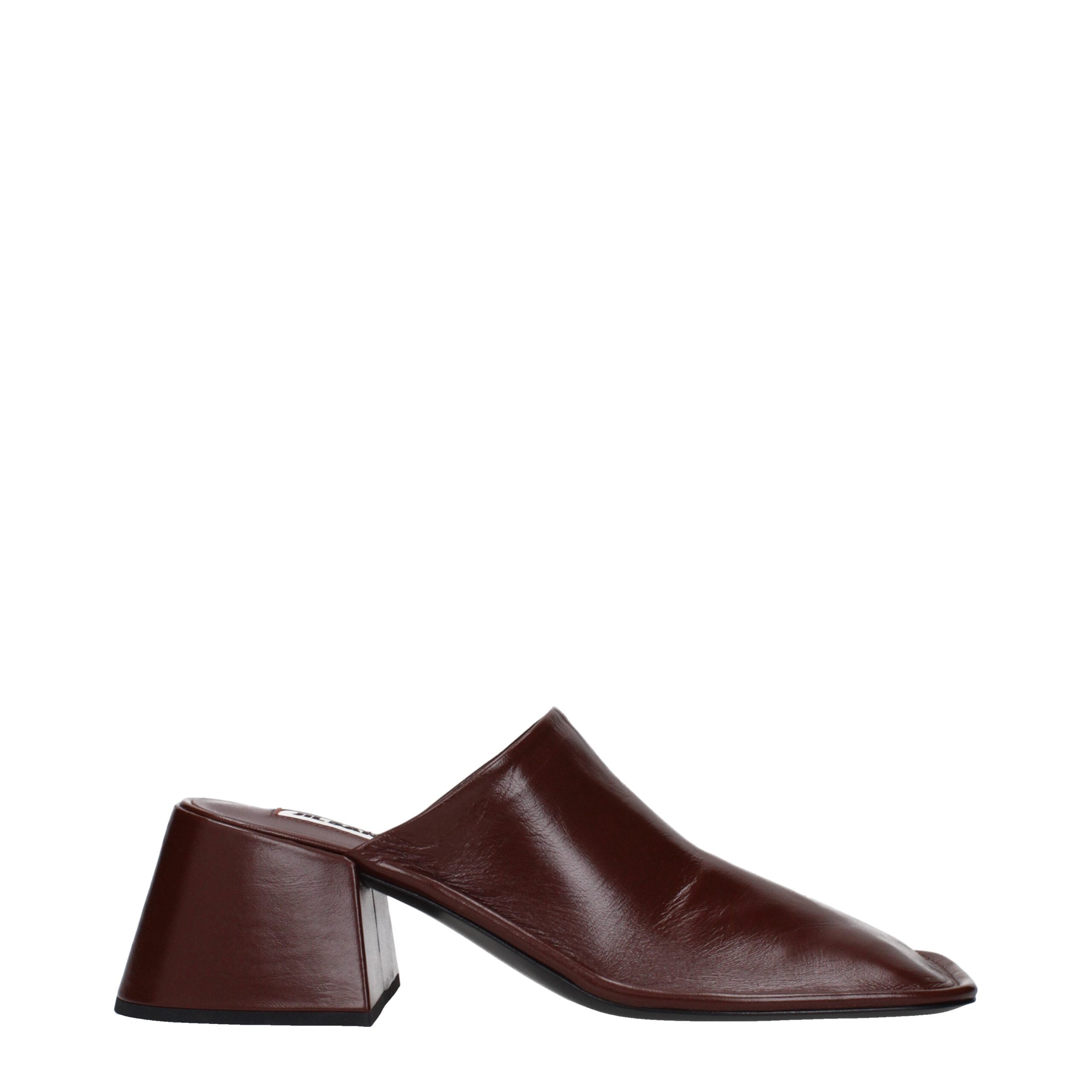 Jil Sander Red Leather Sandal