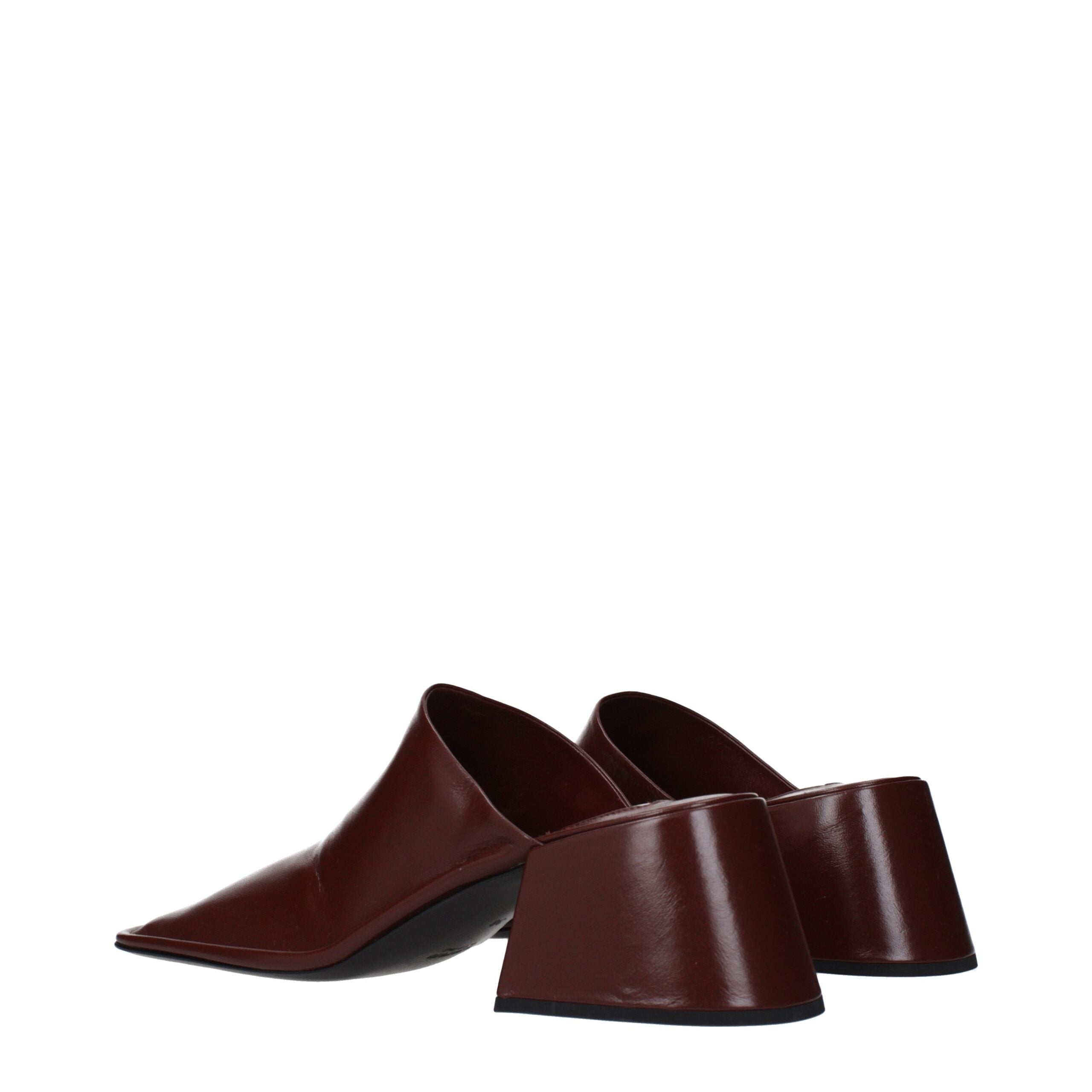 Jil Sander Red Leather Sandal