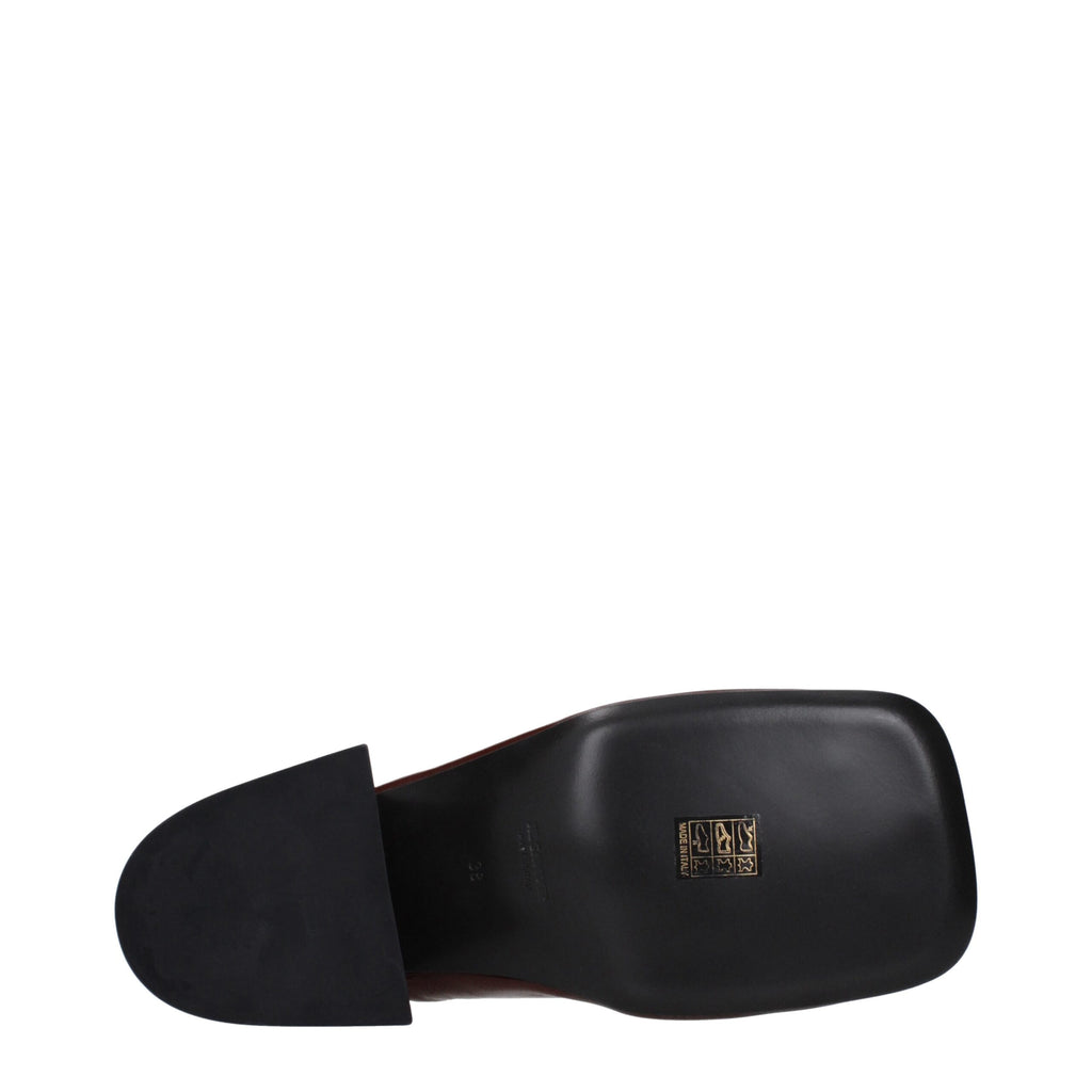 Jil Sander Red Leather Sandal