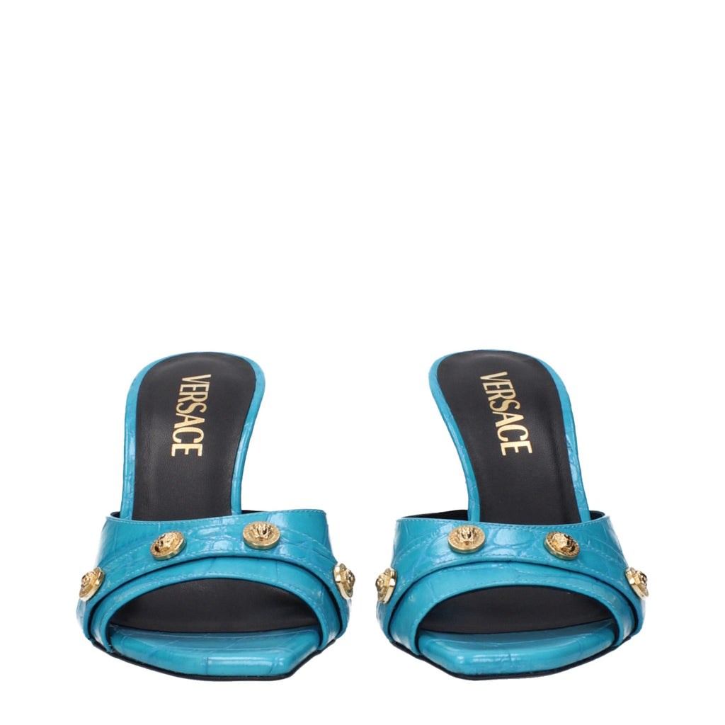 Versace Light Blue Leather Sandal