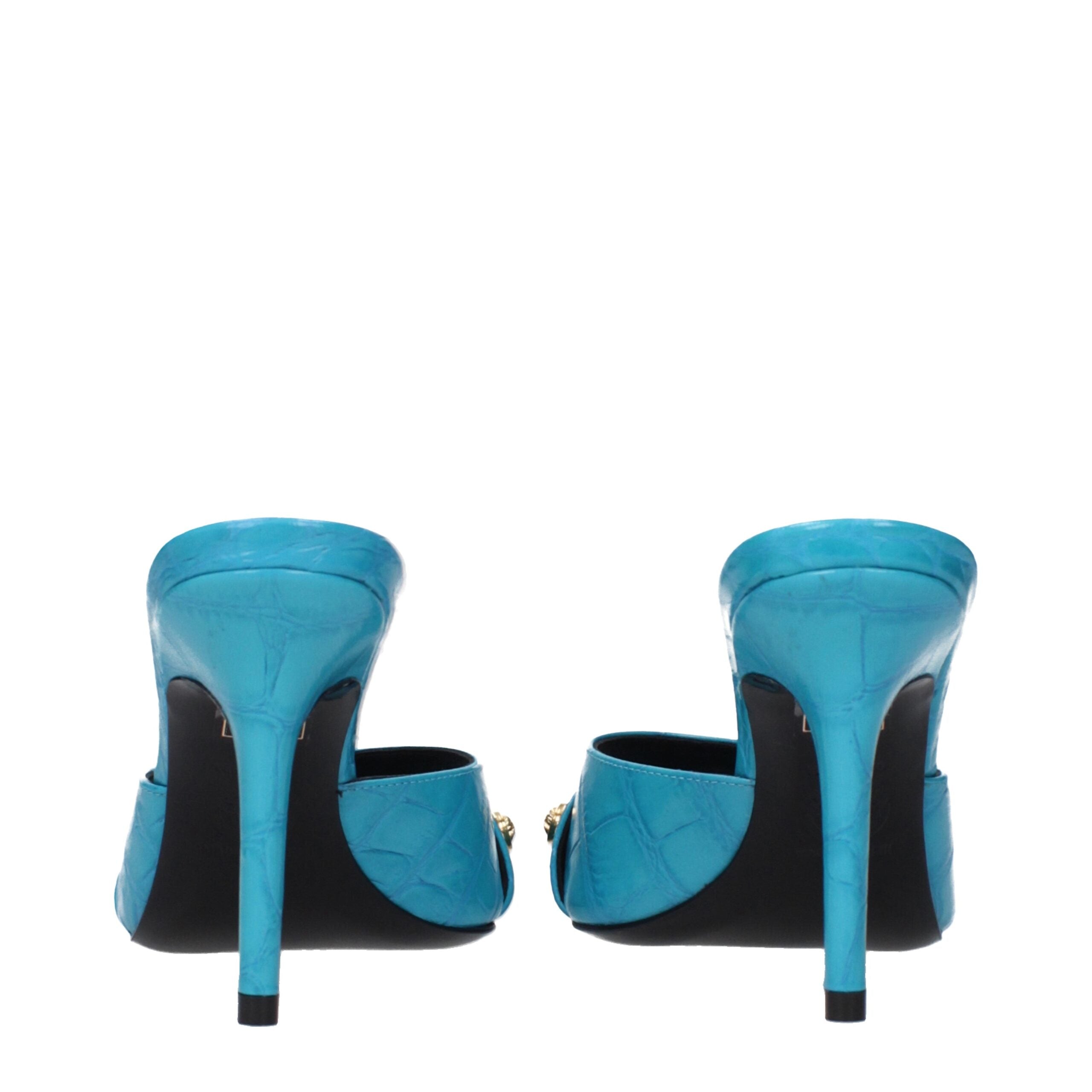 Versace Light Blue Leather Sandal