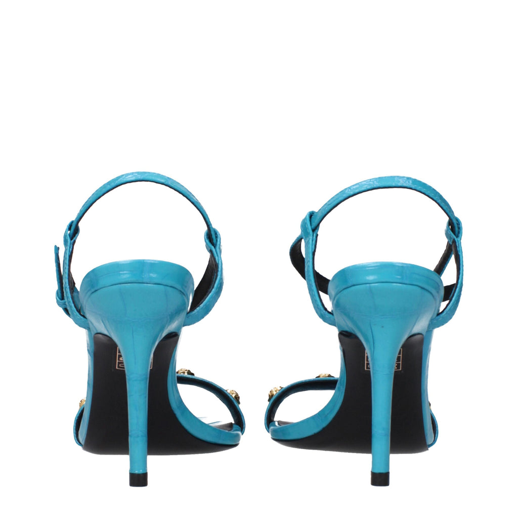 Versace Blue Leather Sandal