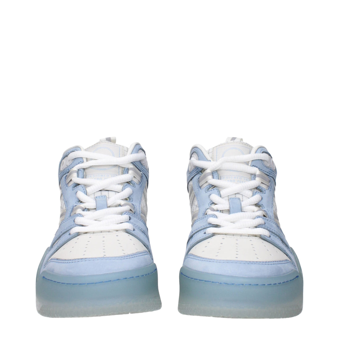 Moncler White Leather High Top Sneakers