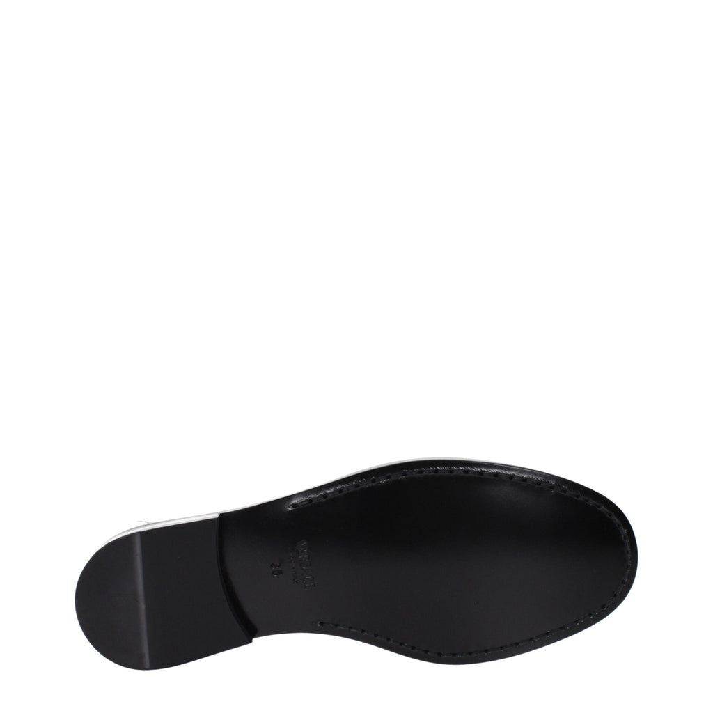 Versace Gray Leather Loafer