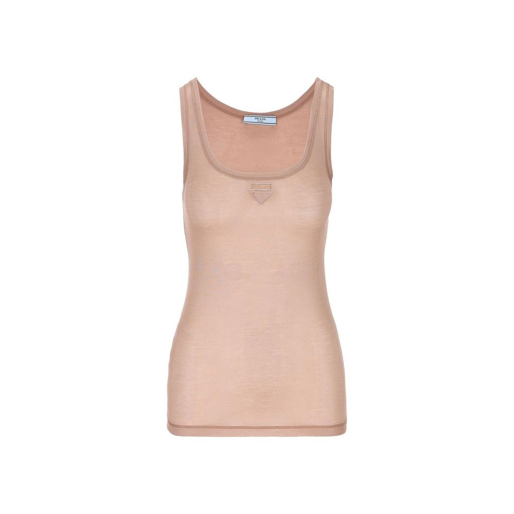 Ärmelloses Prada-Logo-Top