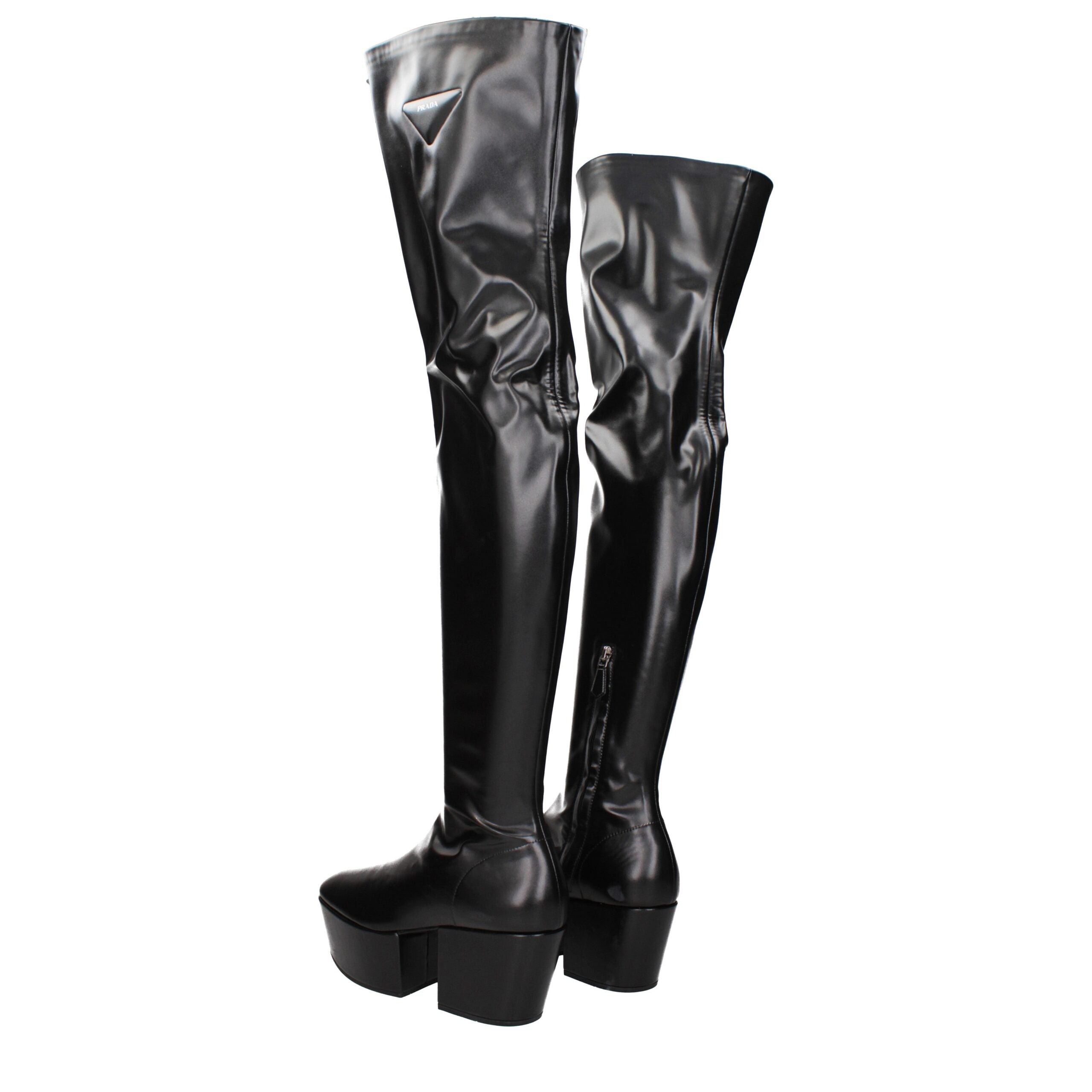 Prada Black Leather Boot