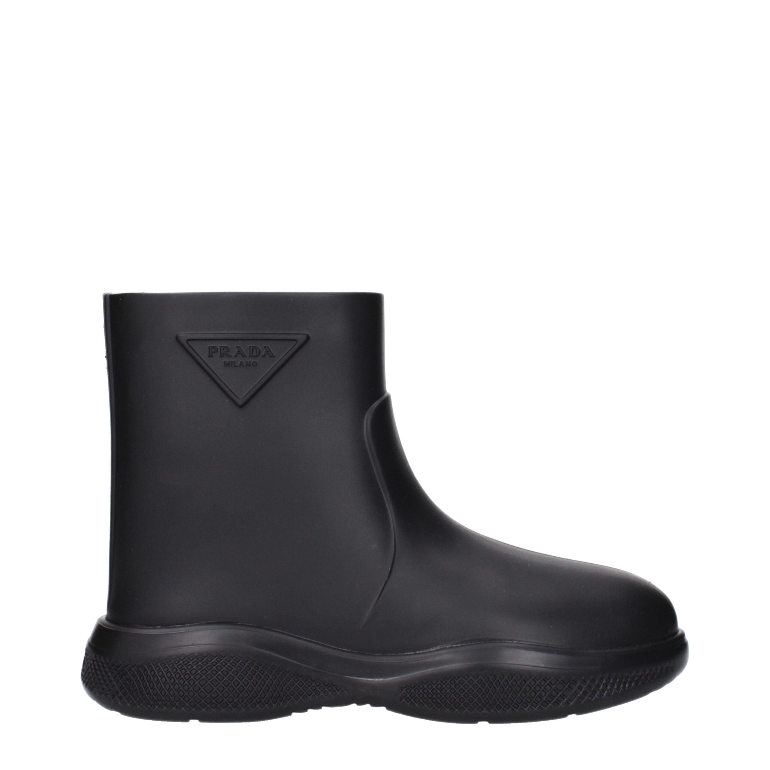 Prada Black Cotton Boots