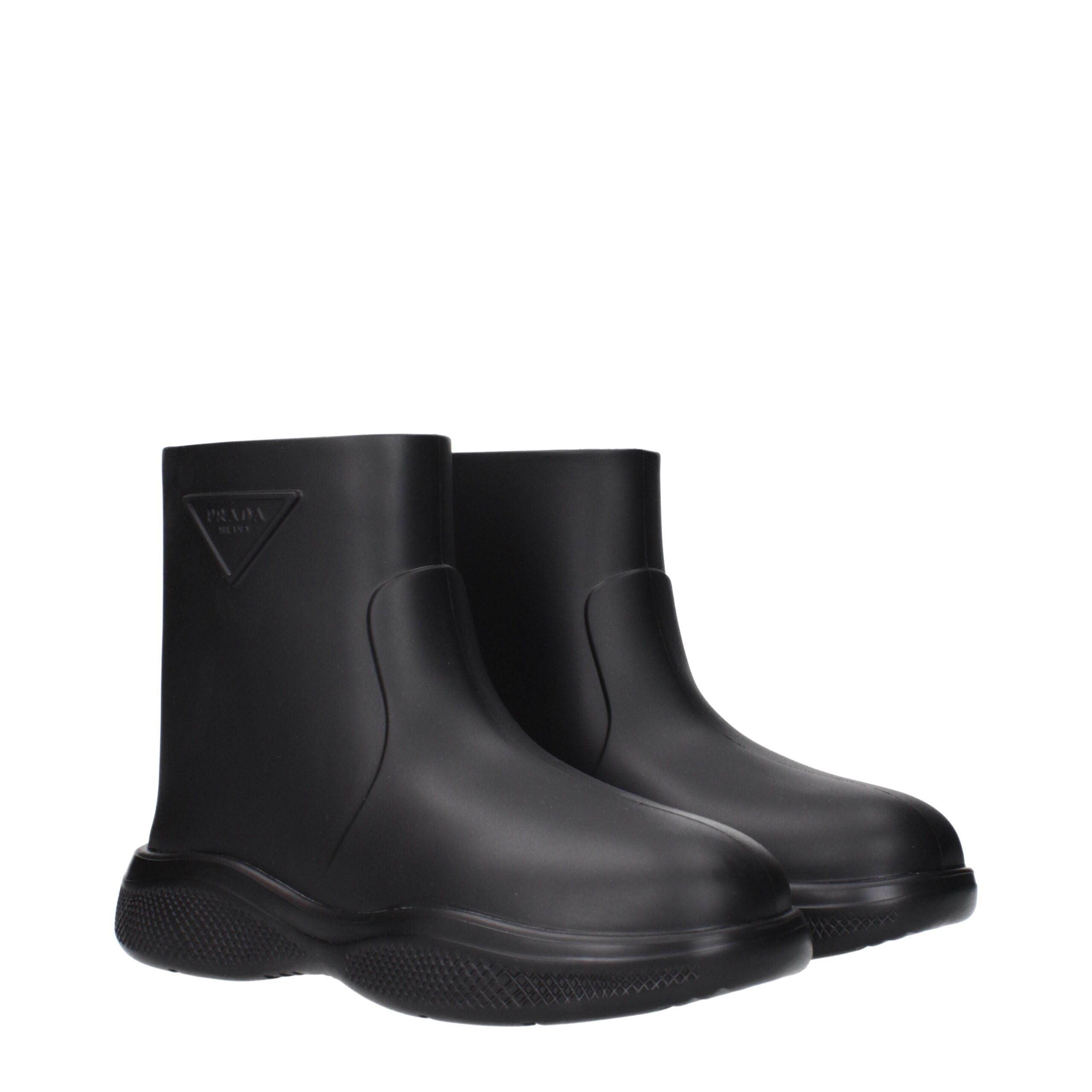 Prada Black Cotton Boots