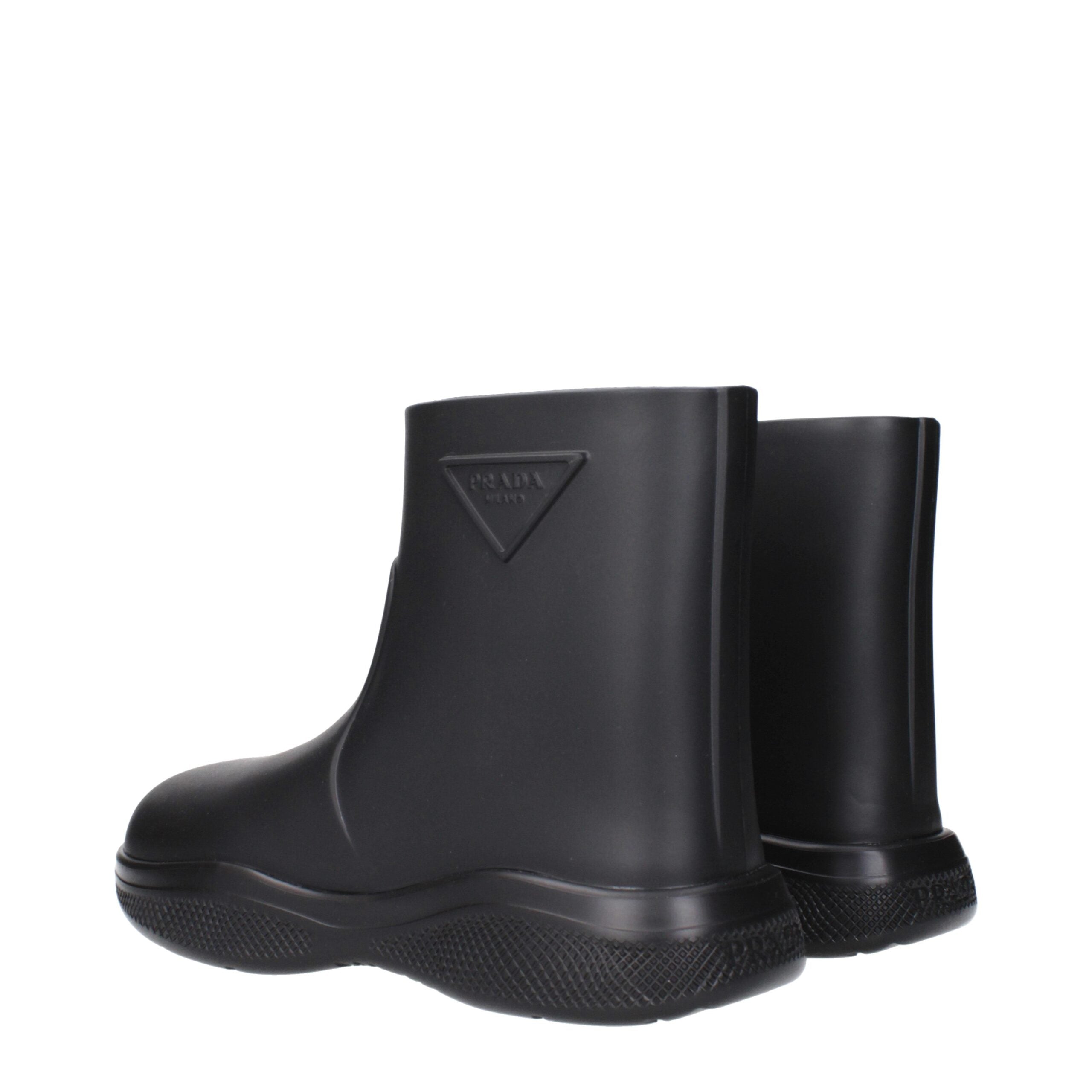 Prada Black Cotton Boots