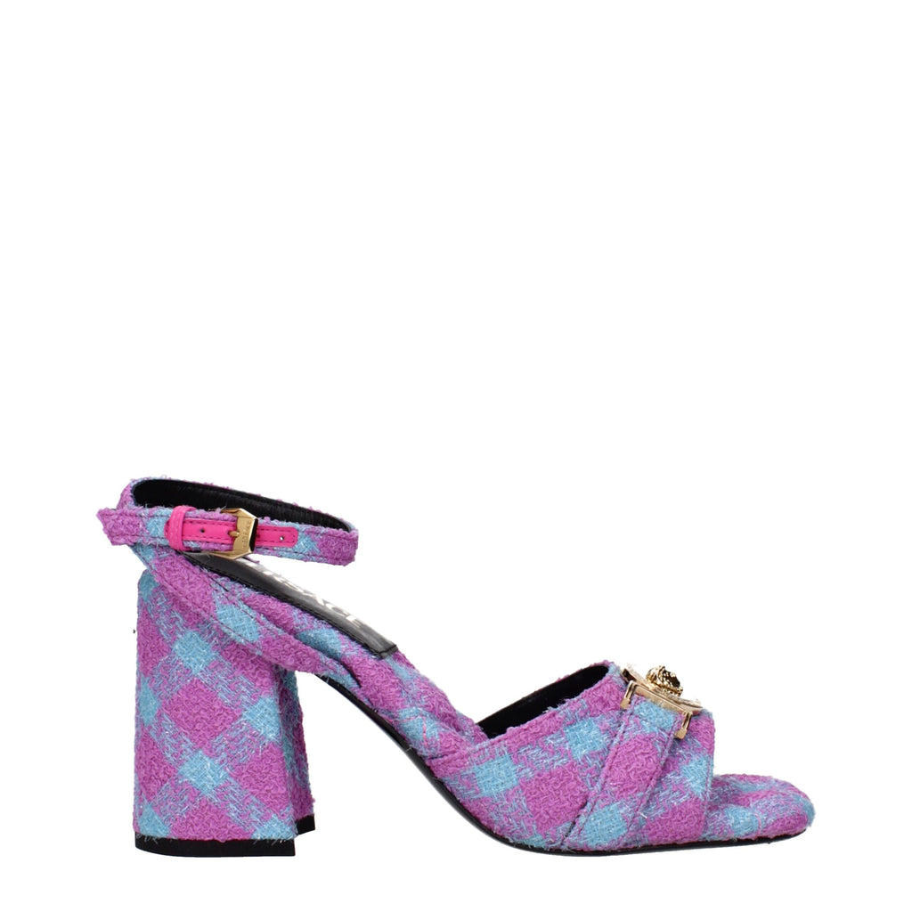 Versace Pink Fabric Sandals