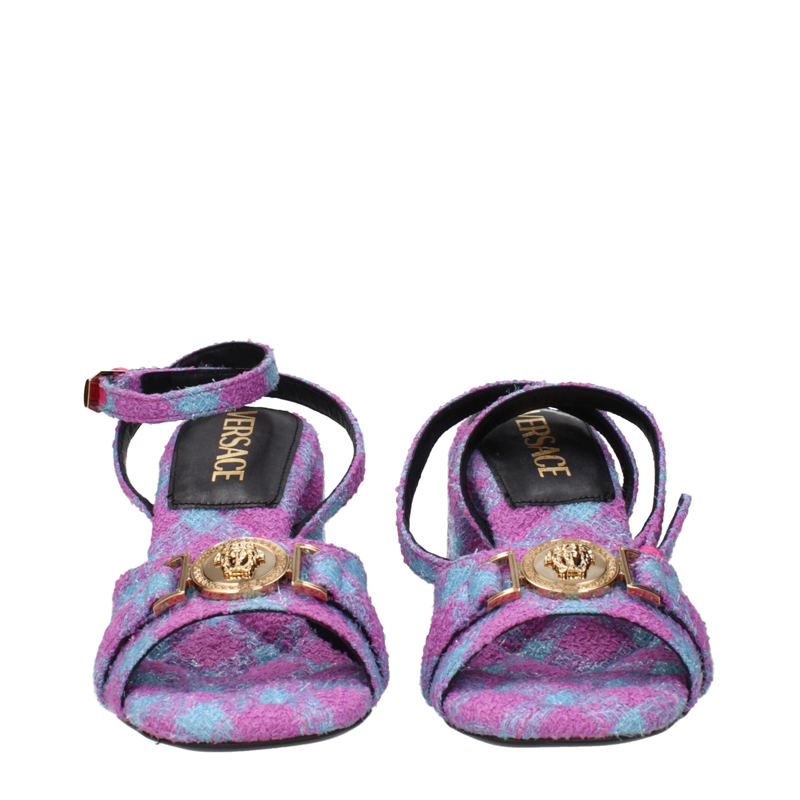 Versace Pink Fabric Sandals