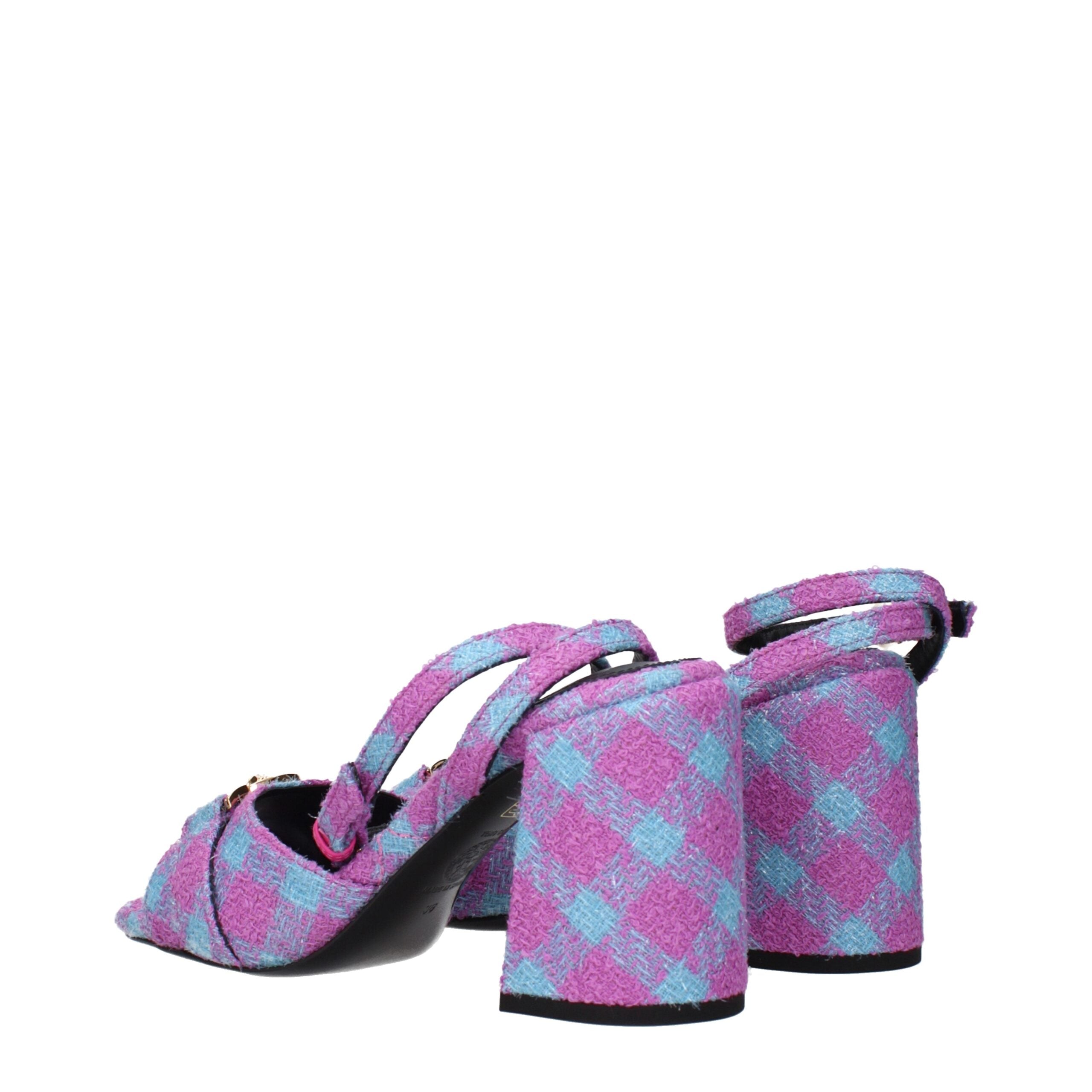 Versace Pink Fabric Sandals