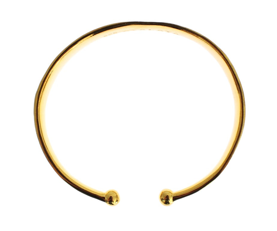 Nialaya Elegantes vergoldetes Silberarmband mit Zirkonia